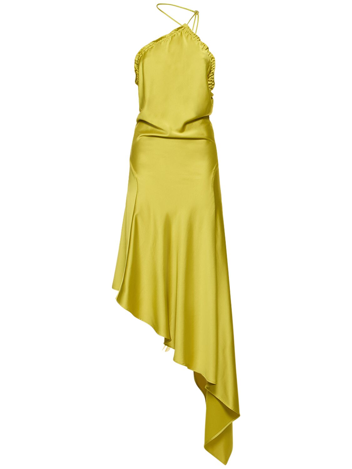 Yellow dress without sleeves, elegant and original