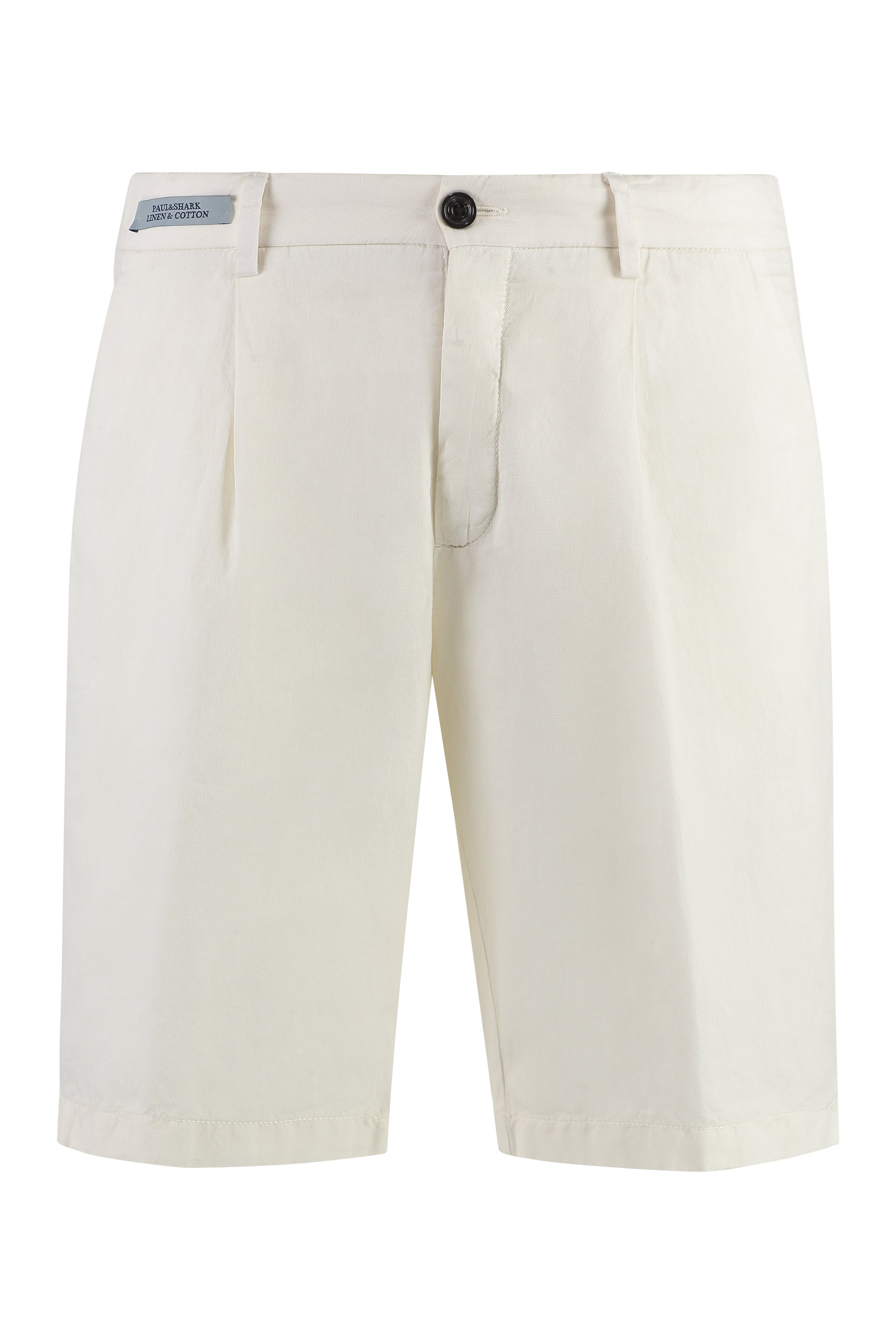 Cotton and linen bermuda-shorts