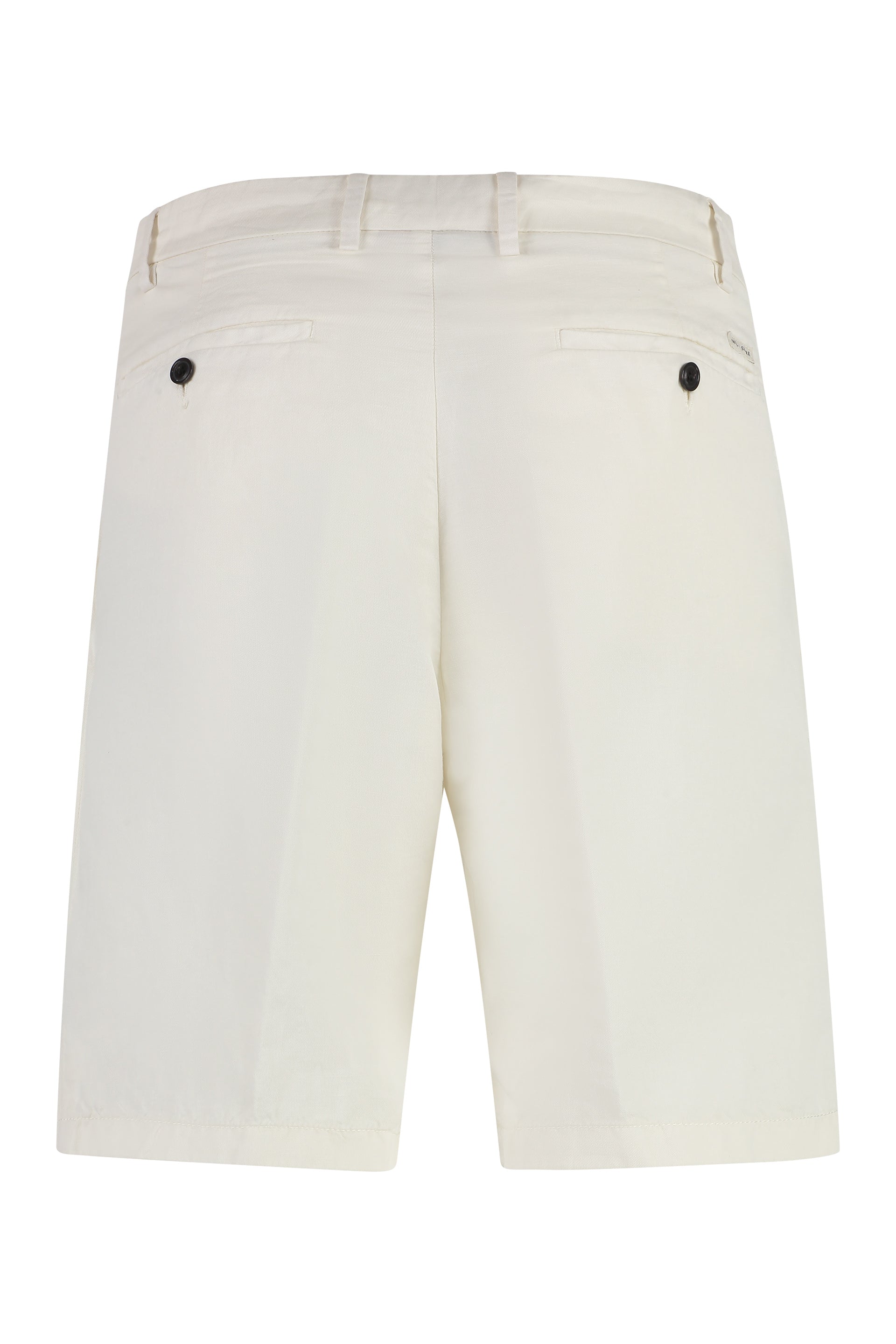 Cotton and linen bermuda-shorts