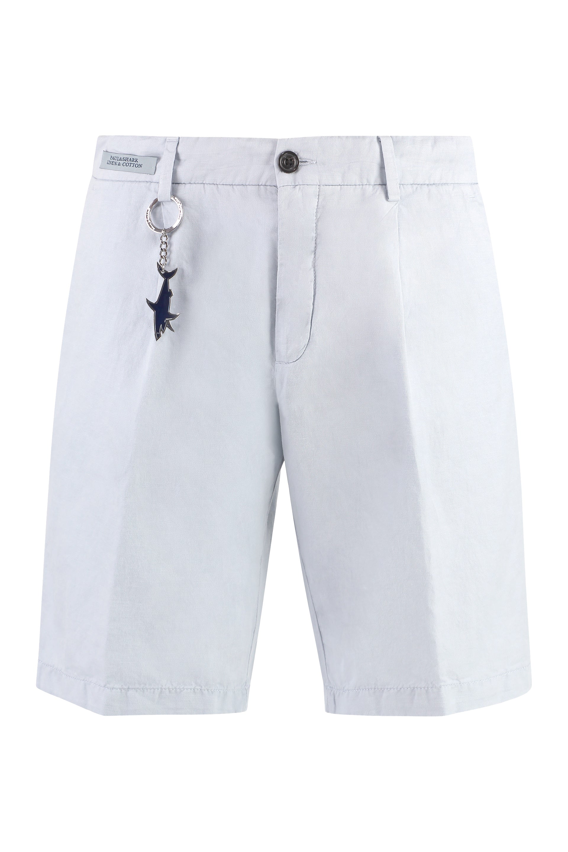 Cotton and linen bermuda-shorts