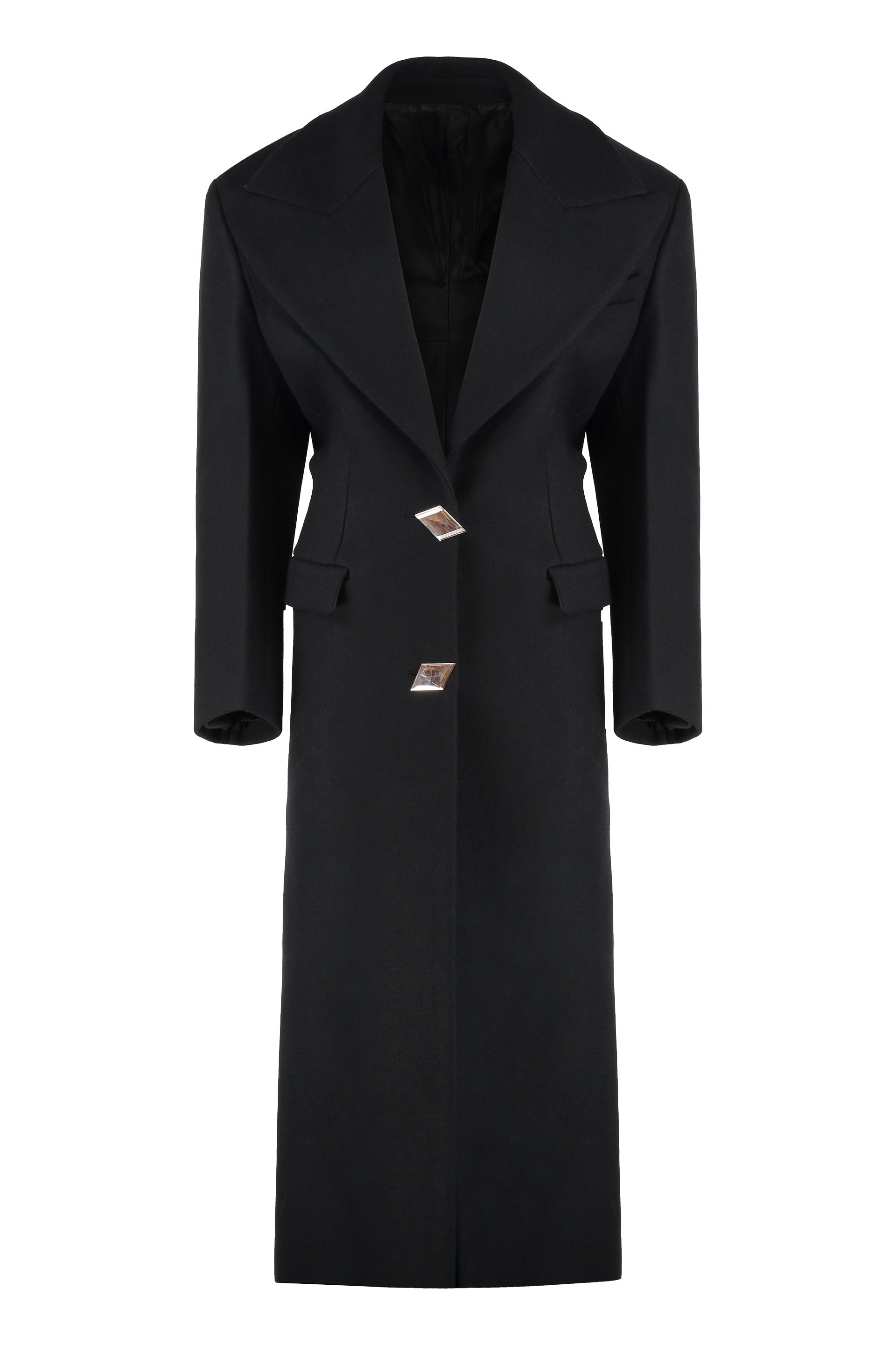 Virgin wool long coat