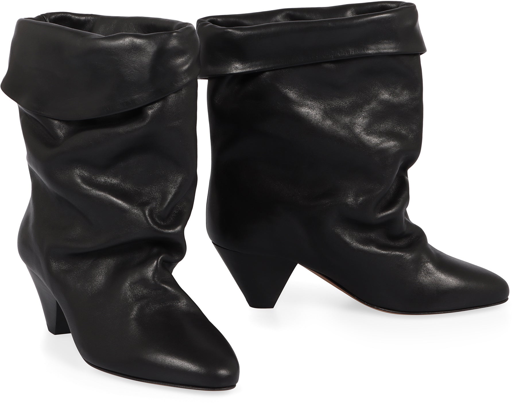 Leather ankle boots