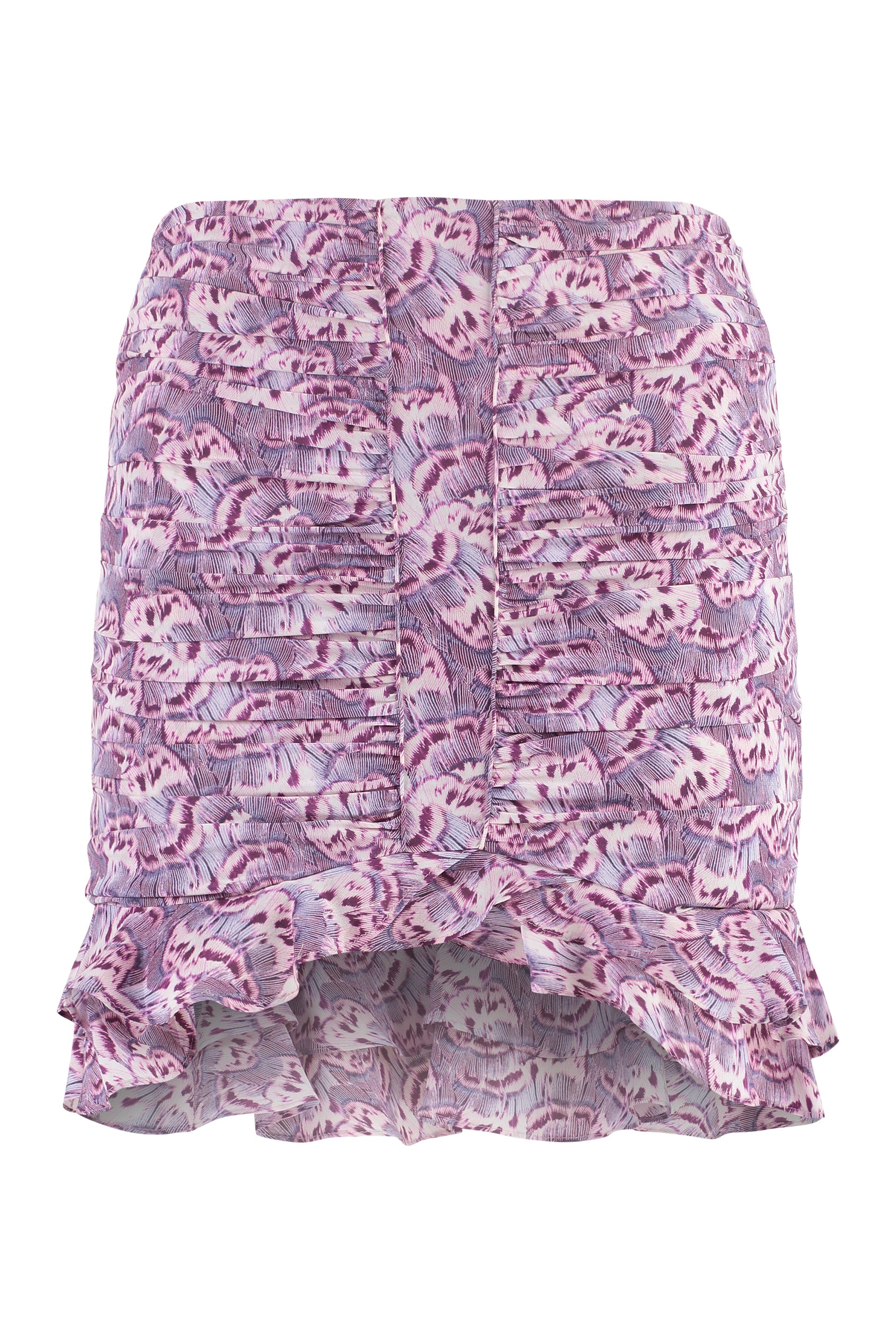 Milendi printed silk skirt