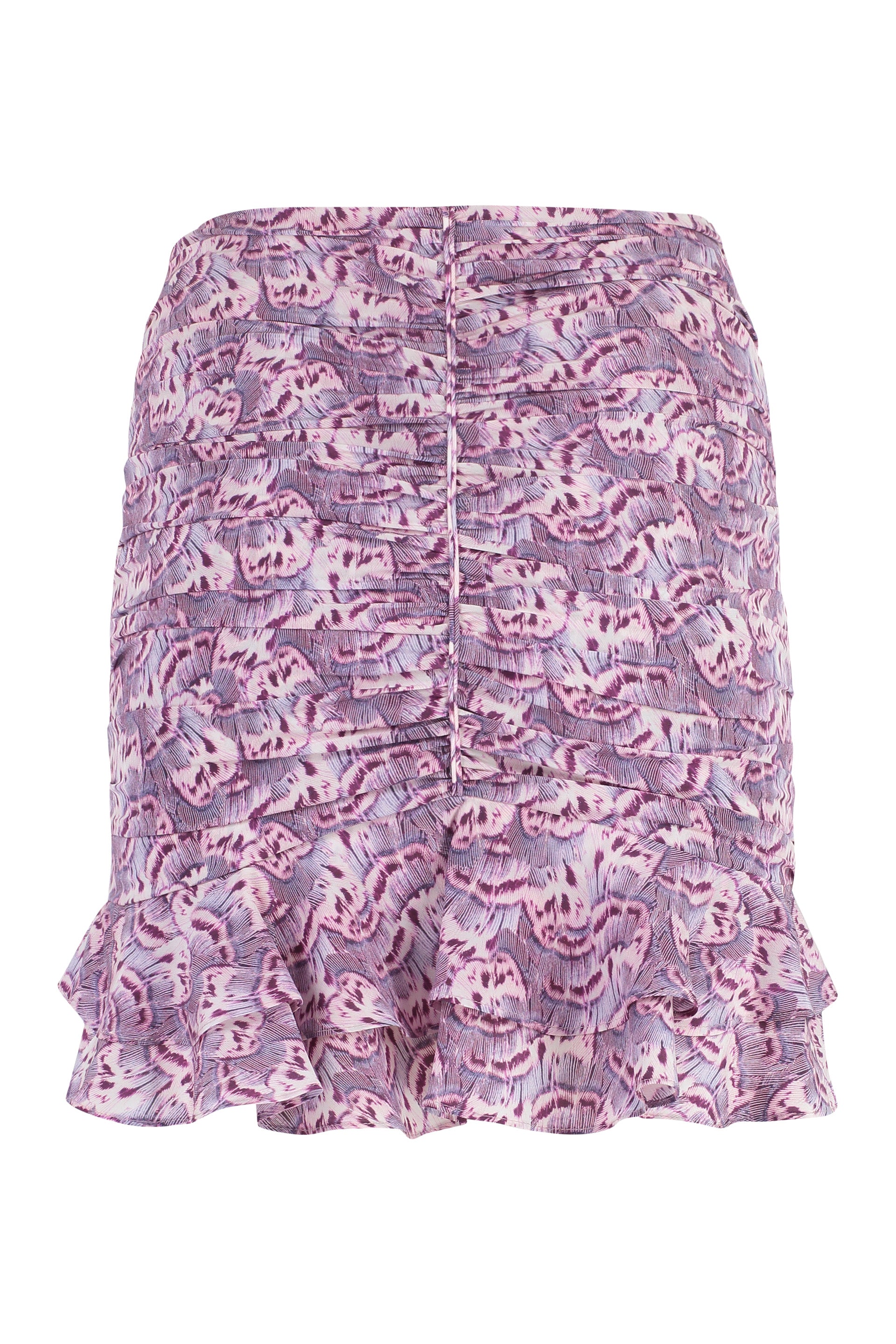 Milendi printed silk skirt