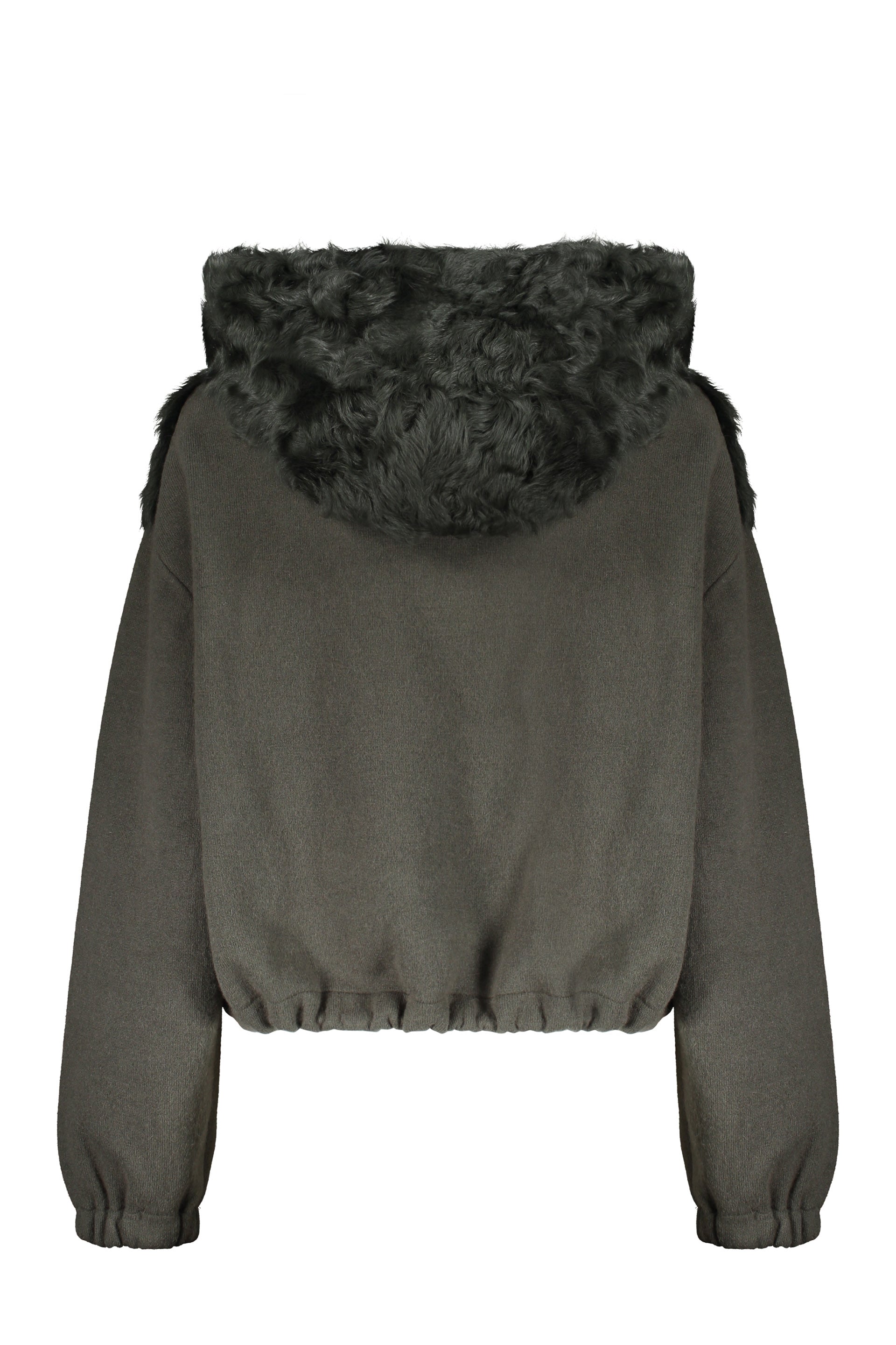 Modern jacket with fur and hood