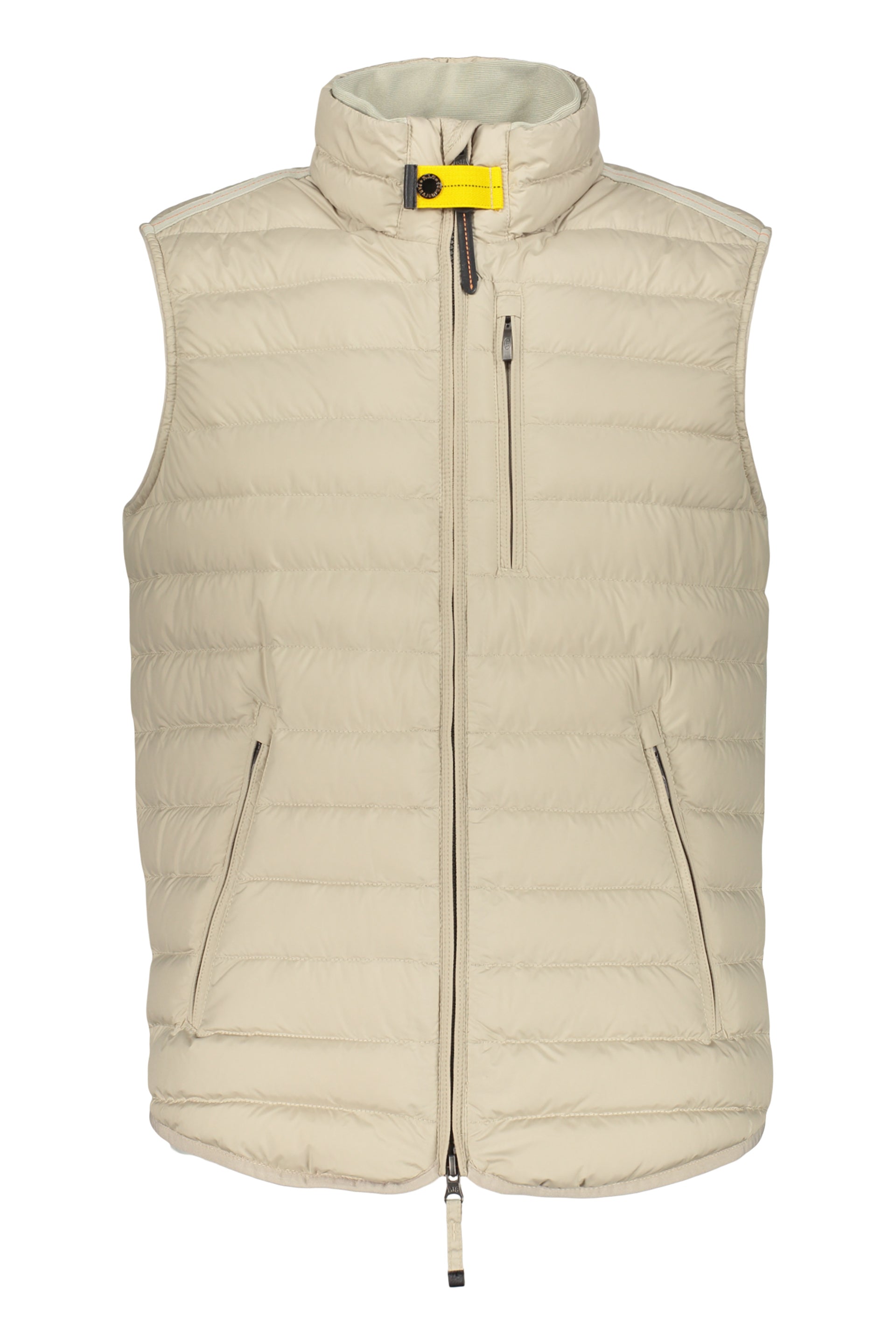 Lightweight beige padded gilet with pockets