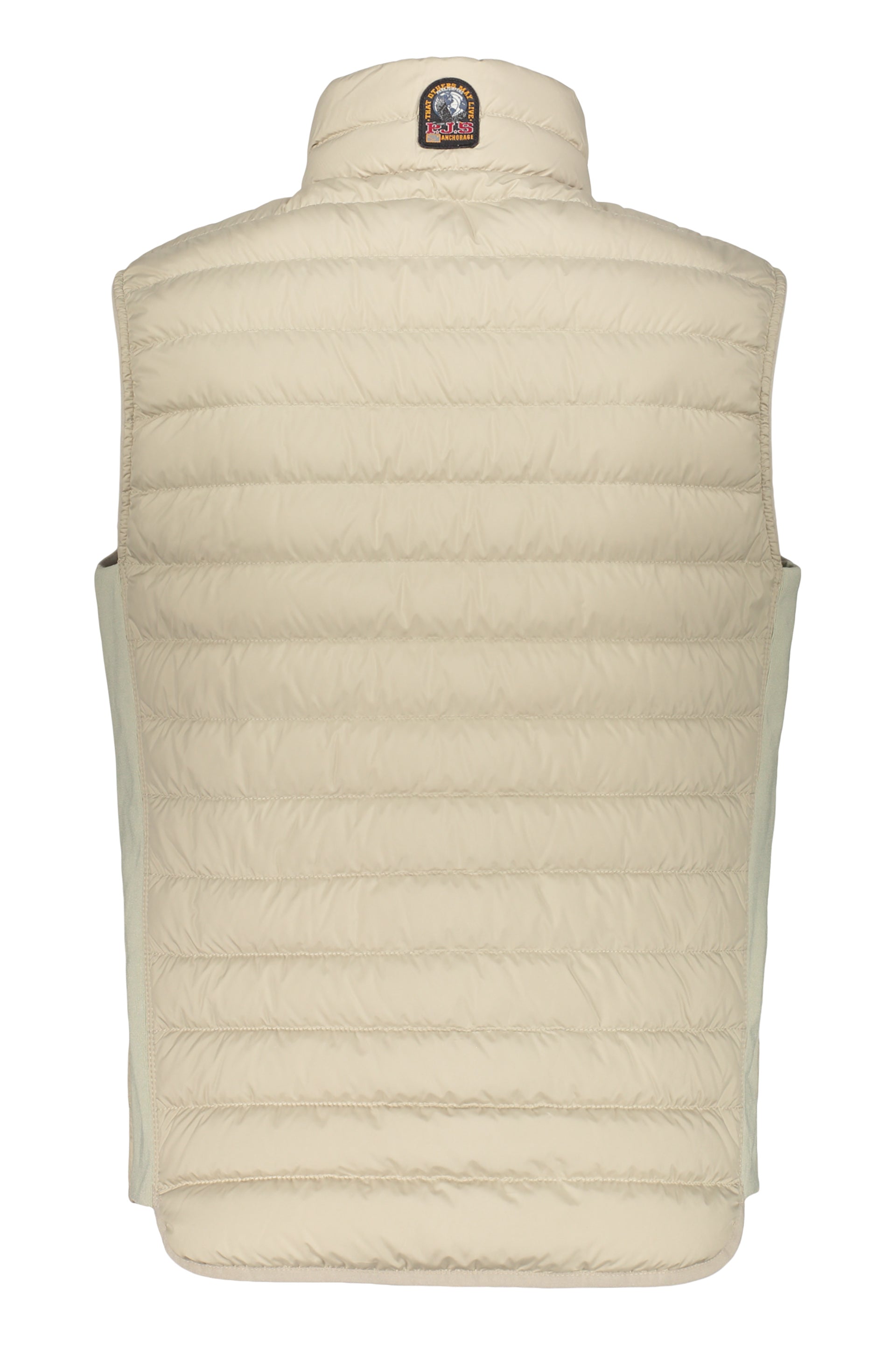 Lightweight beige padded gilet with pockets