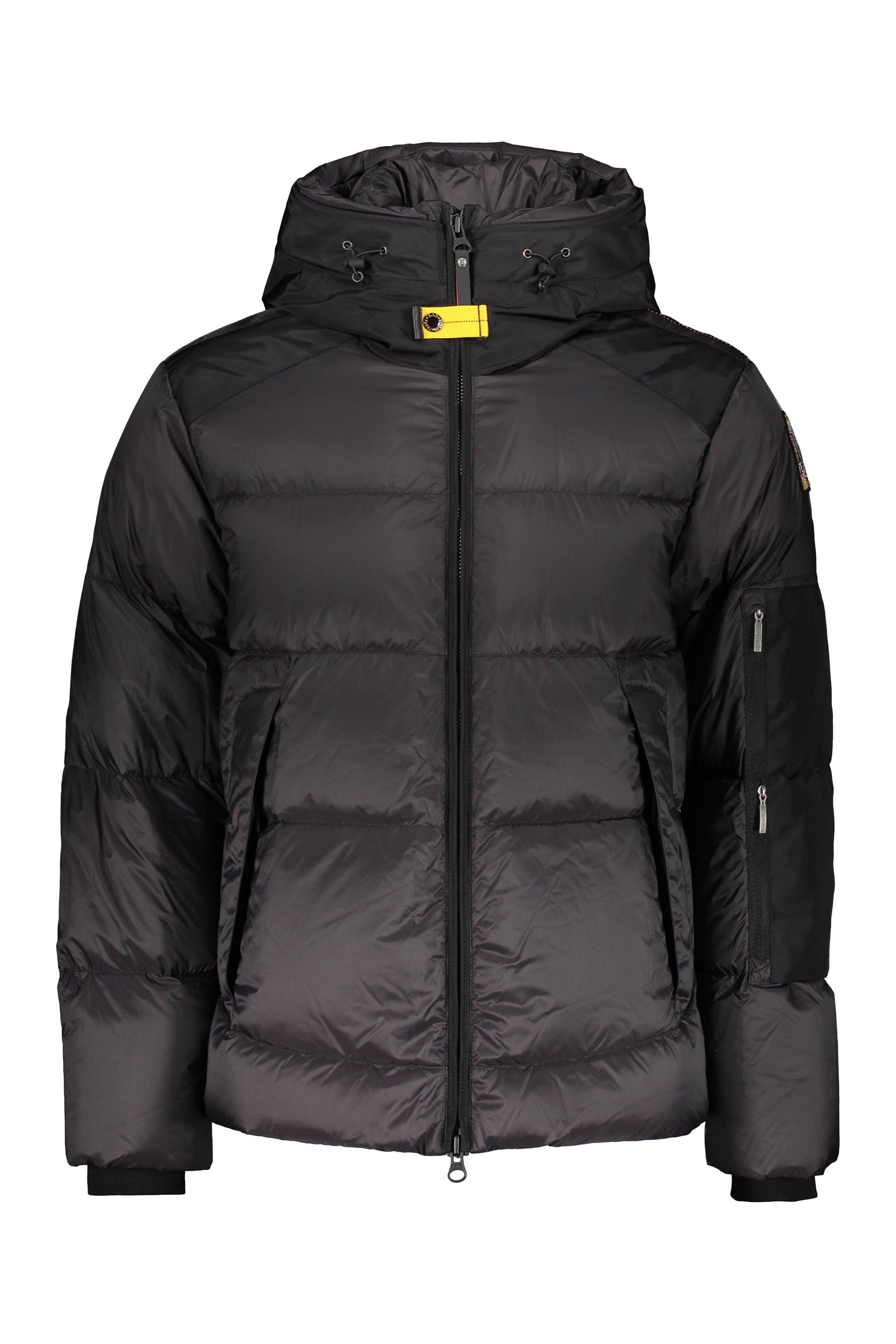 Modern black puffer jacket