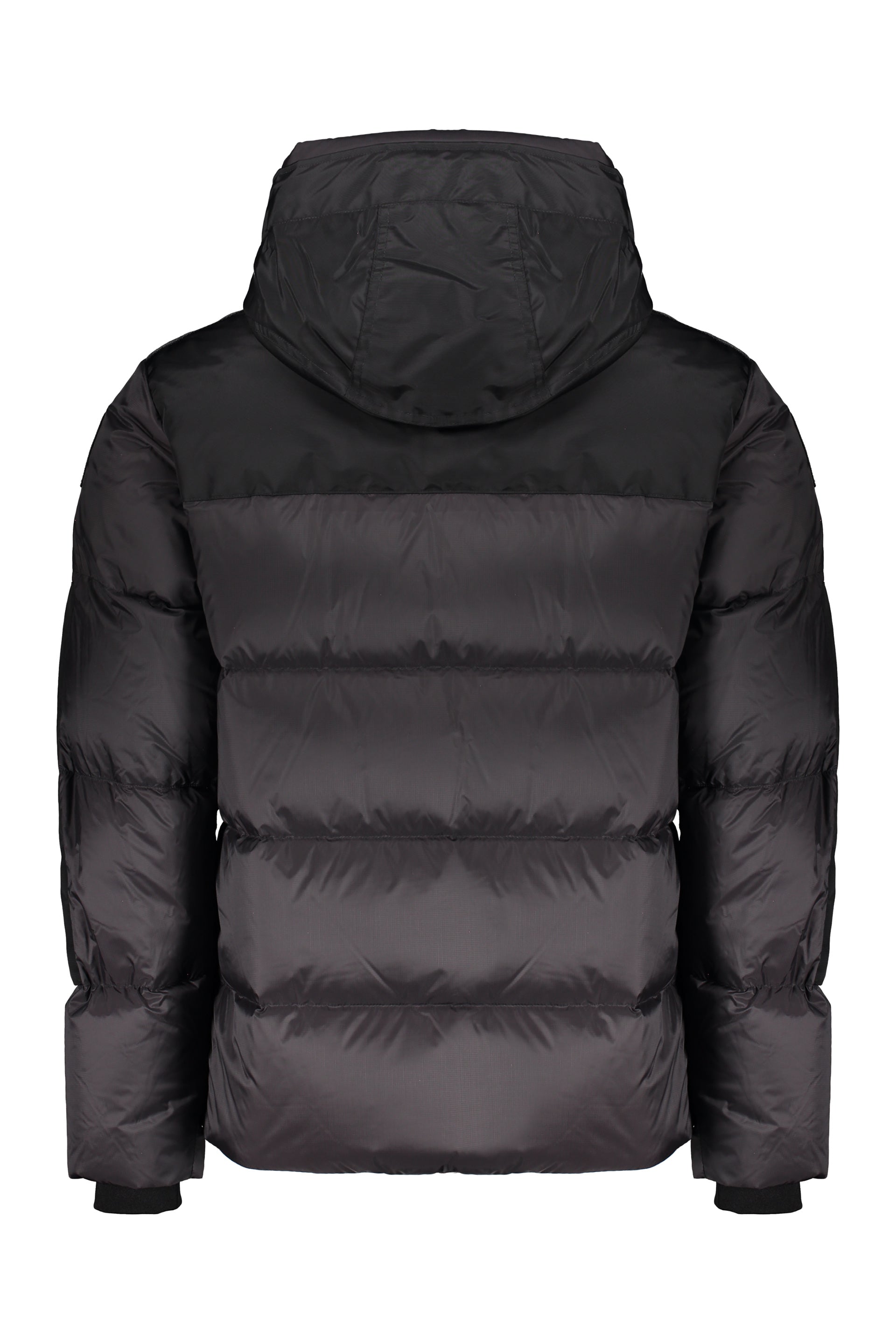 Modern black puffer jacket