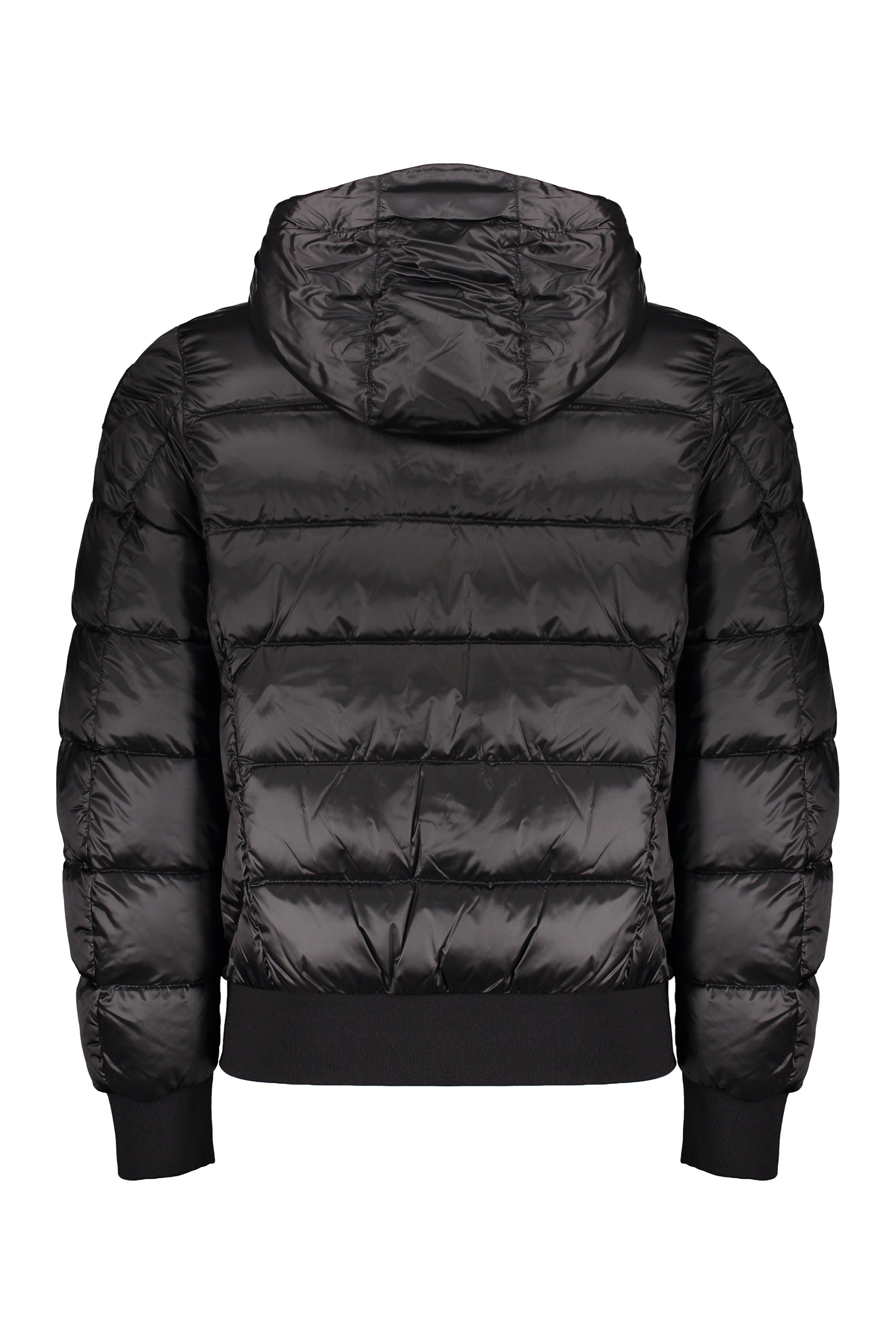 Down jacket with hood