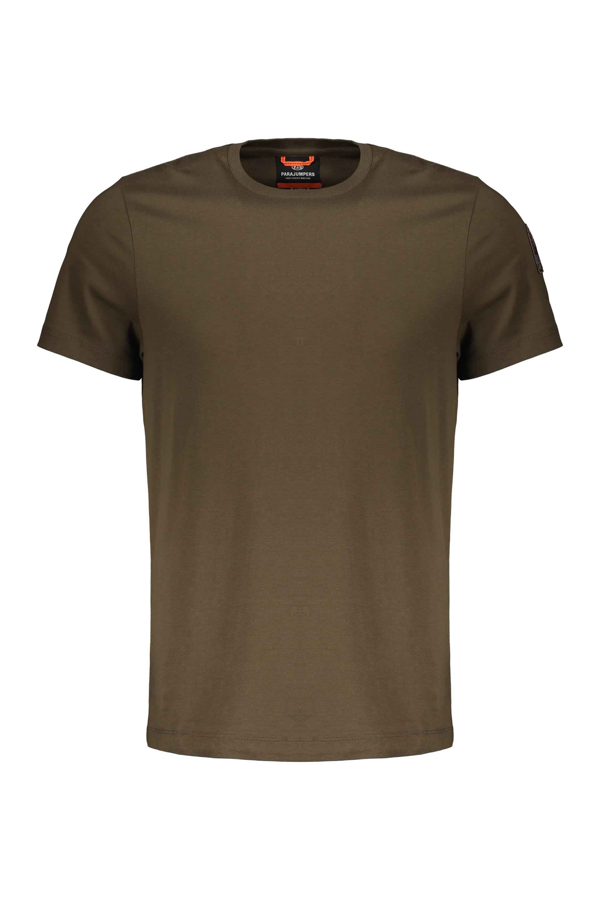 Olive green T-shirt, soft and versatile.