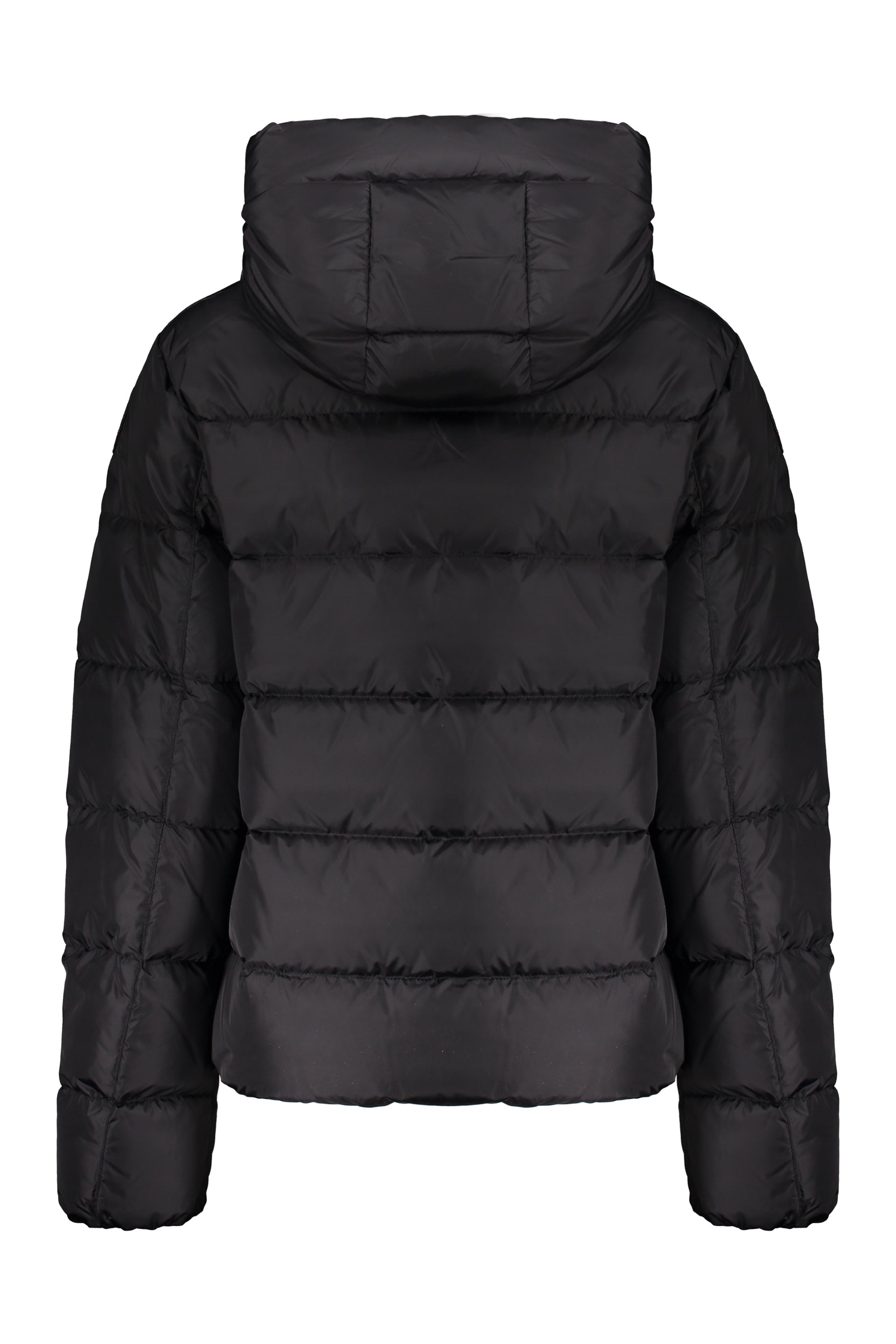 Black padded jacket with hood