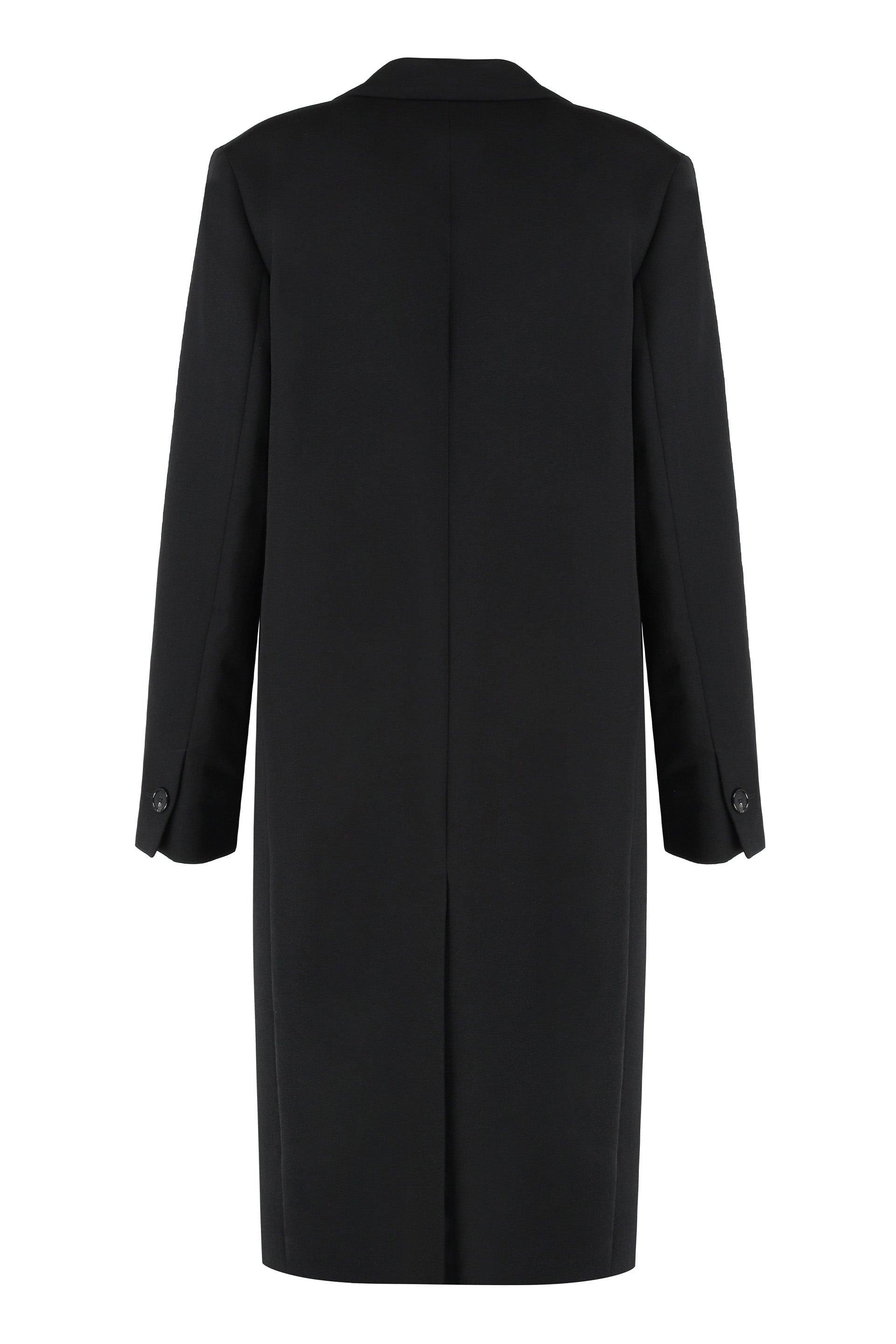 Single-breasted wool coat