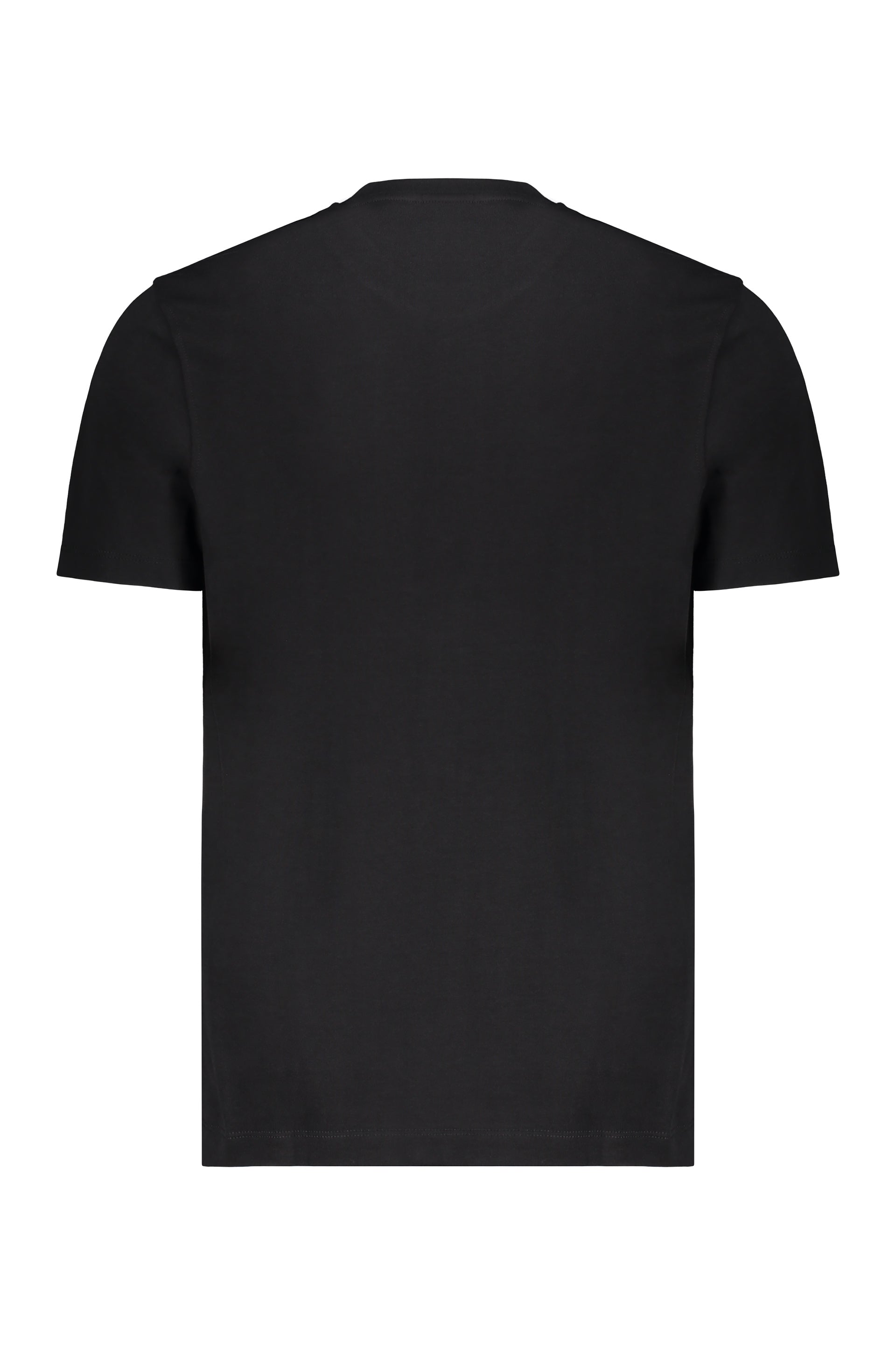 Black t-shirt for men in cotton