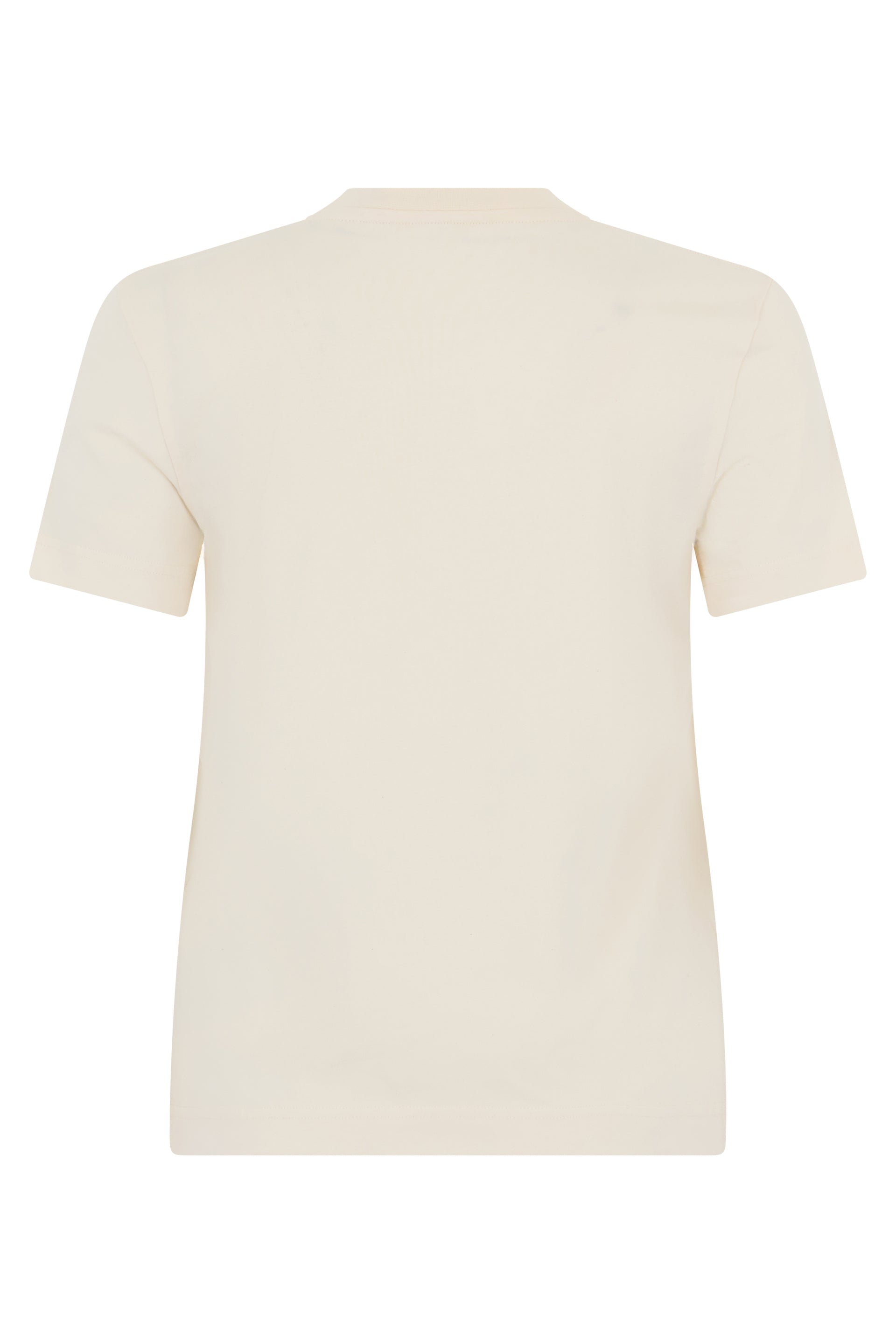 Beige minimalist T-shirt with elegant logo