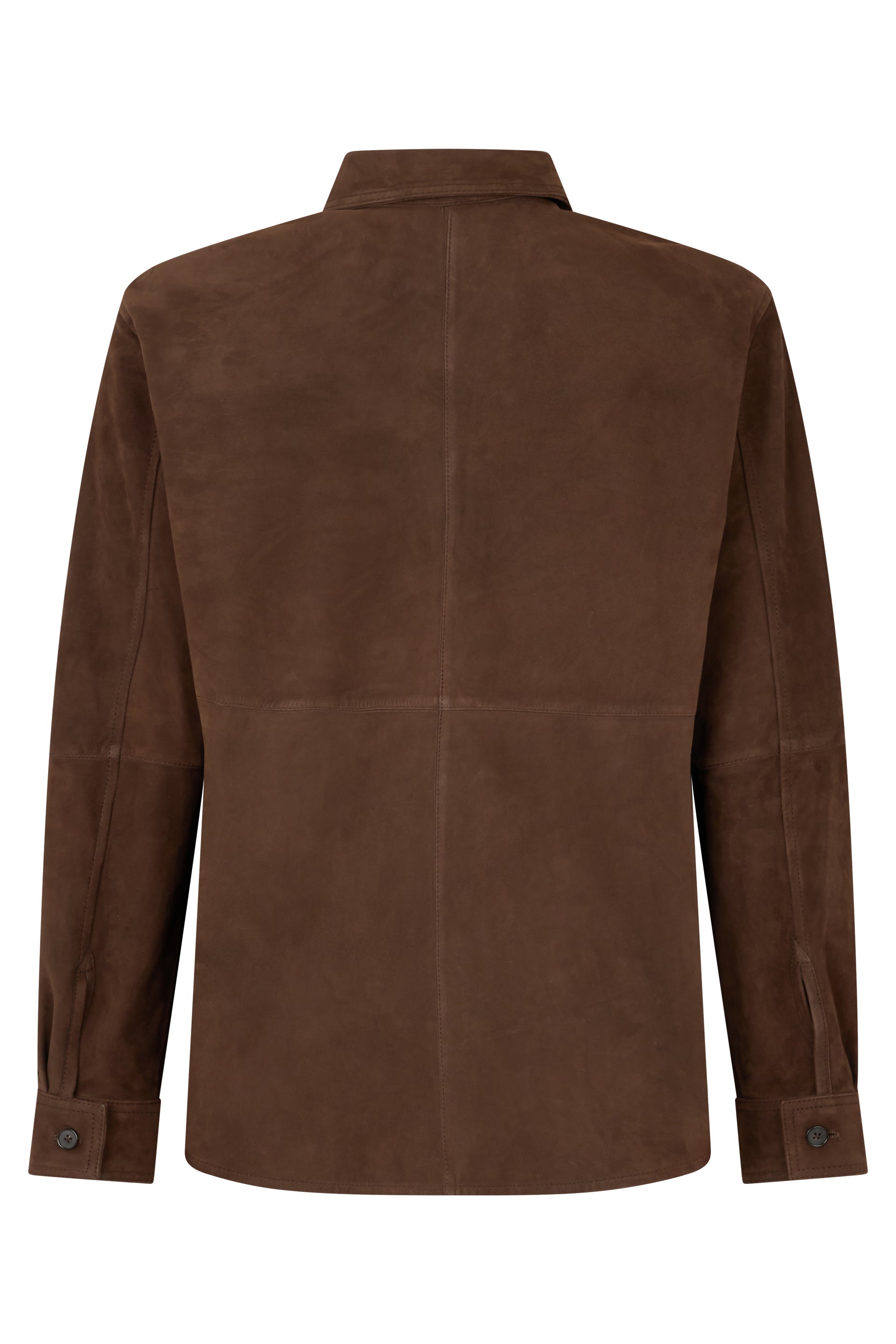Leather jacket with buttons