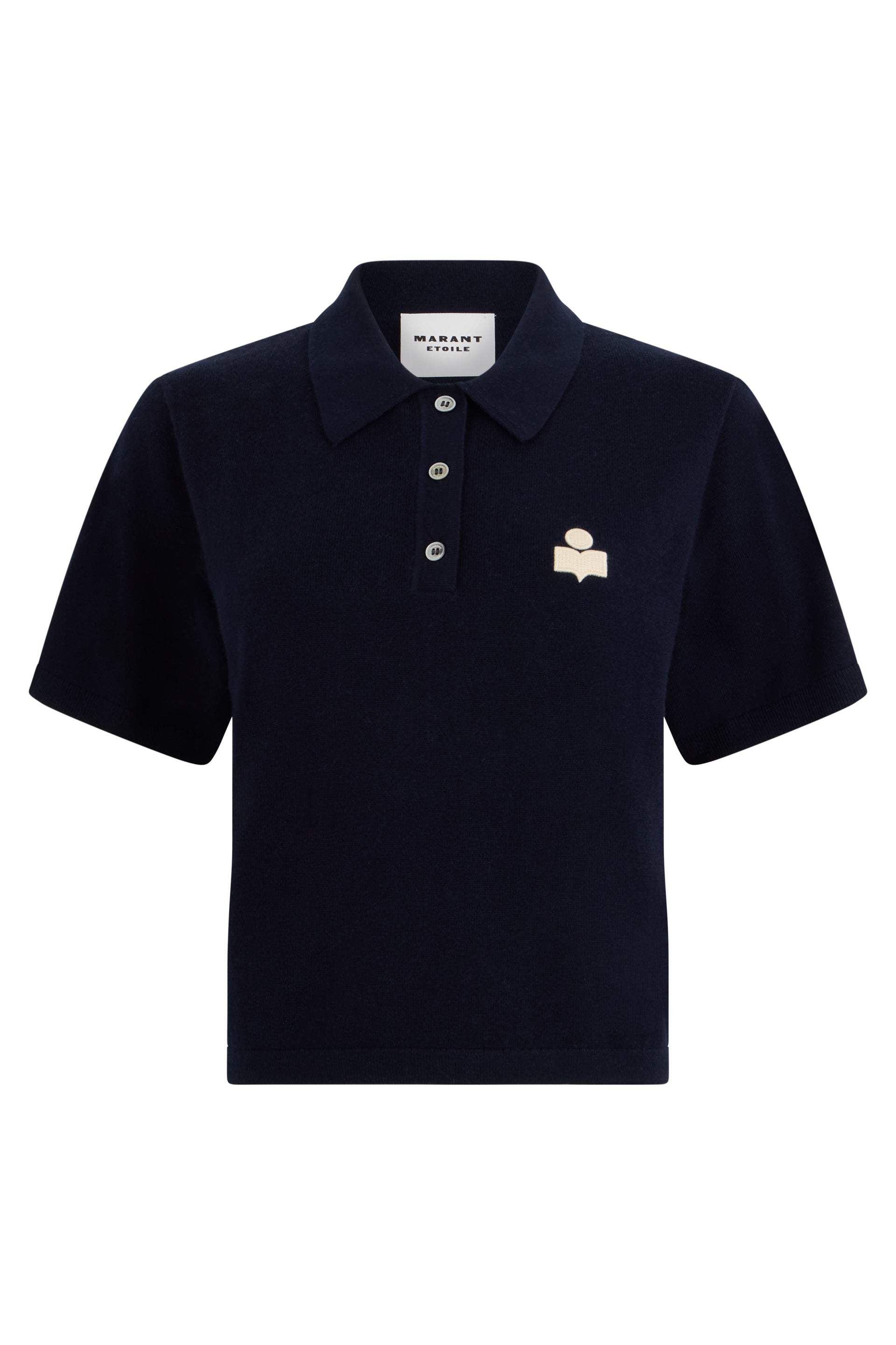 Cotton and wool polo with logo