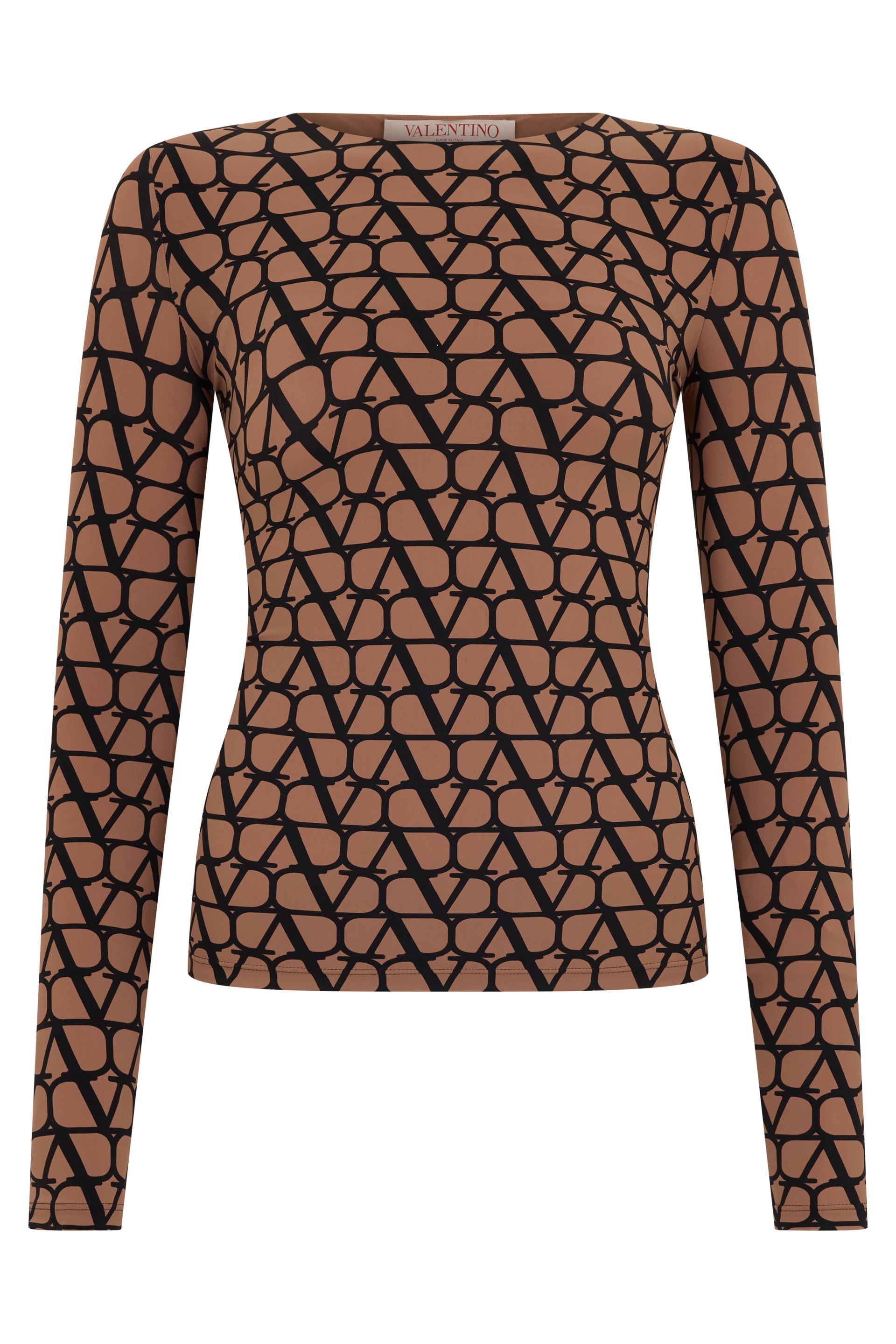 Elegant long-sleeve brown versatile shirt