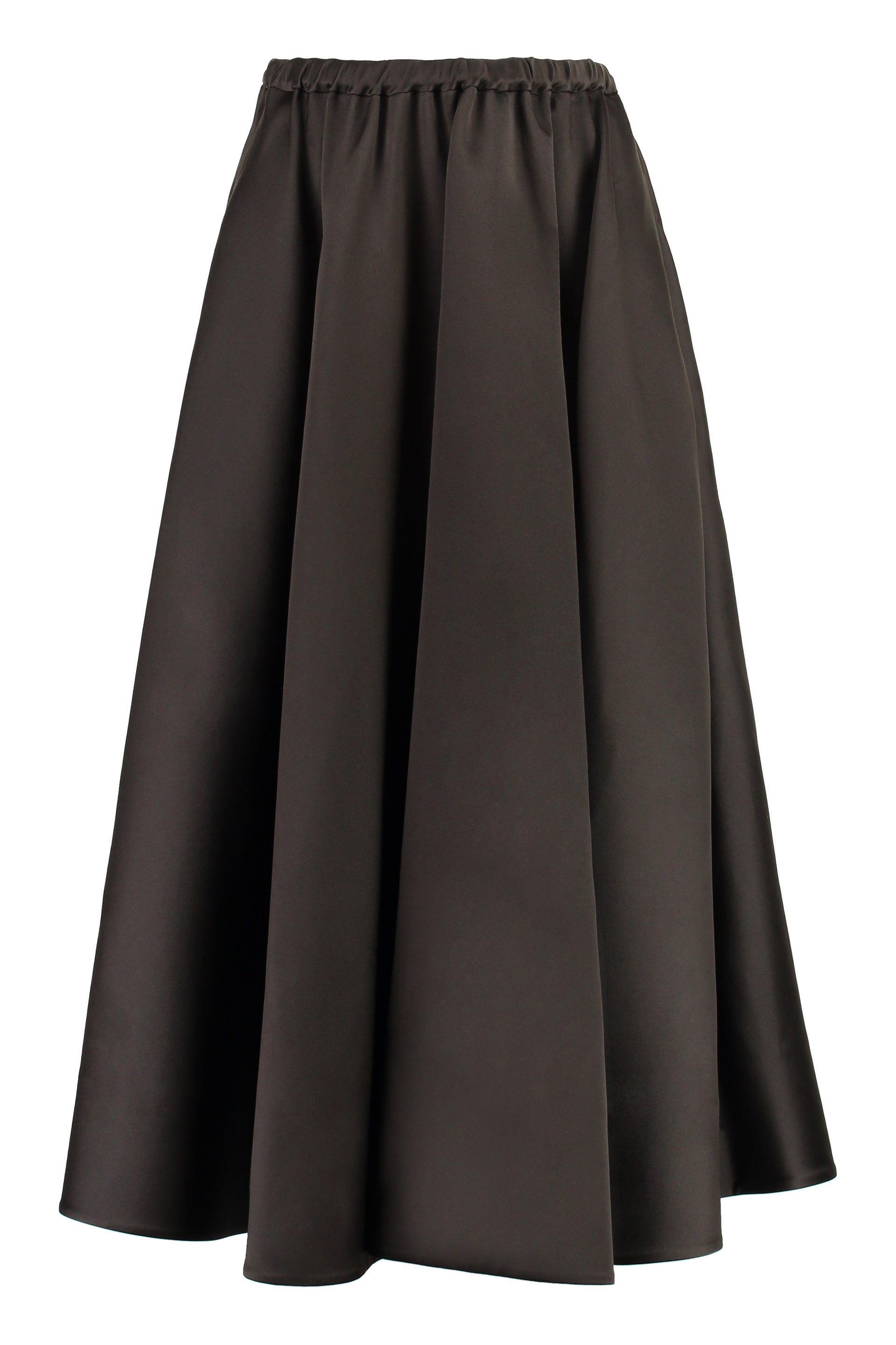 Techno-duchesse midi skirt