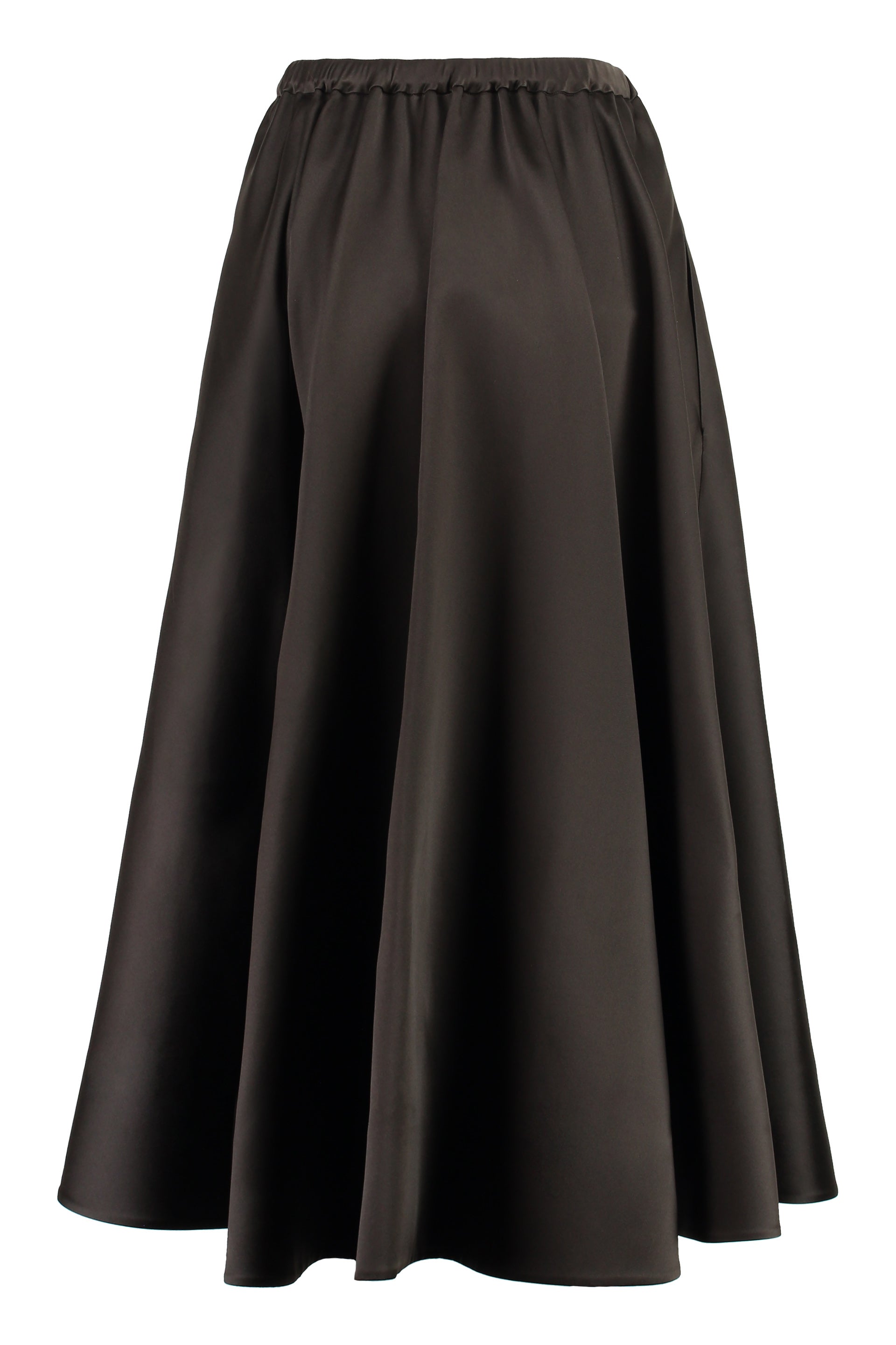 Techno-duchesse midi skirt