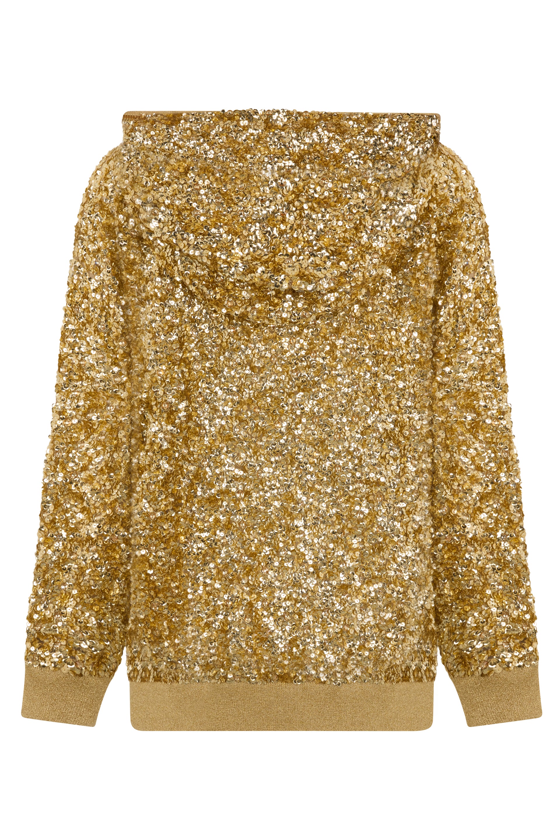 Golden hoodie with rhinestones, comfort and style