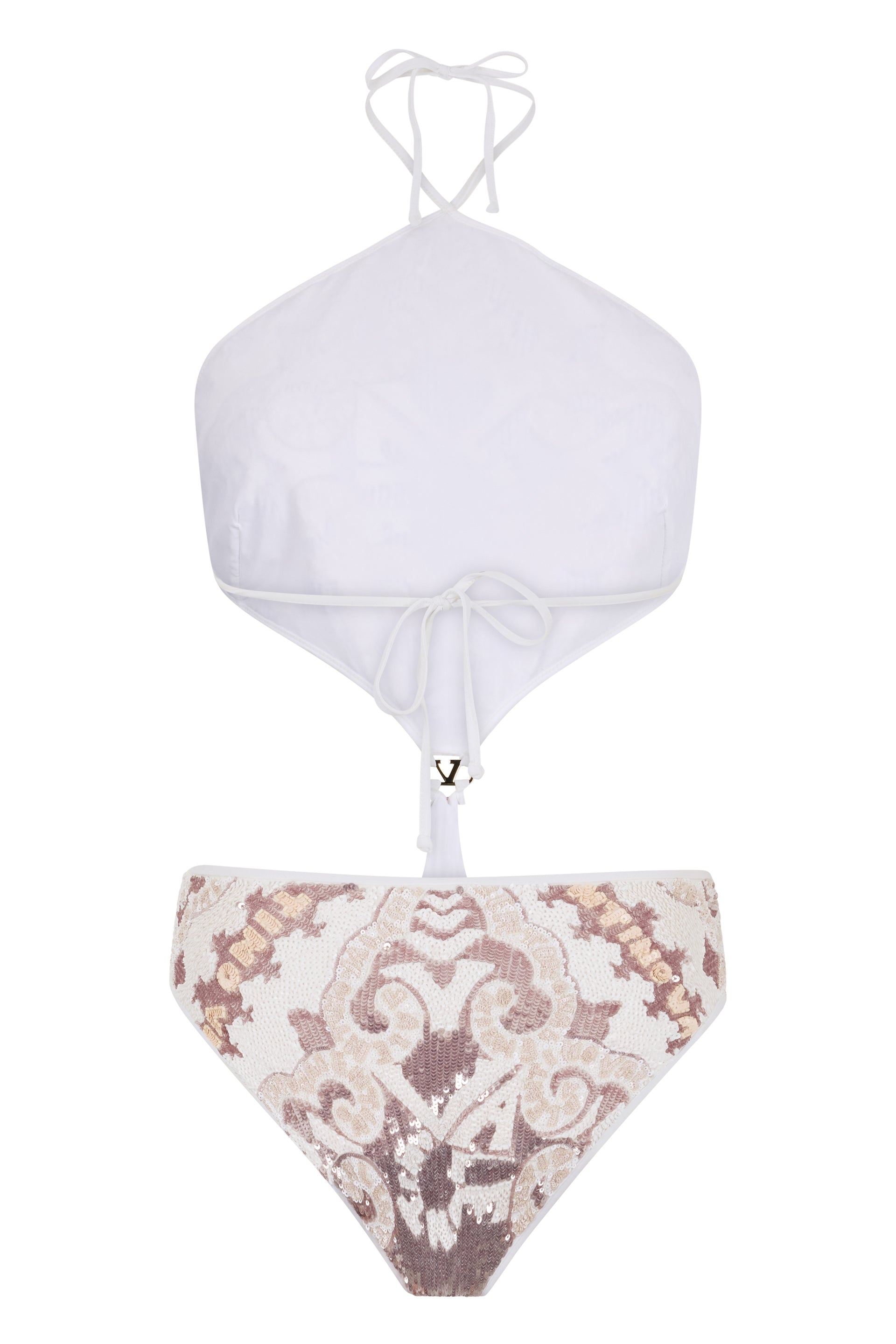 Elegant body with details in sequins.