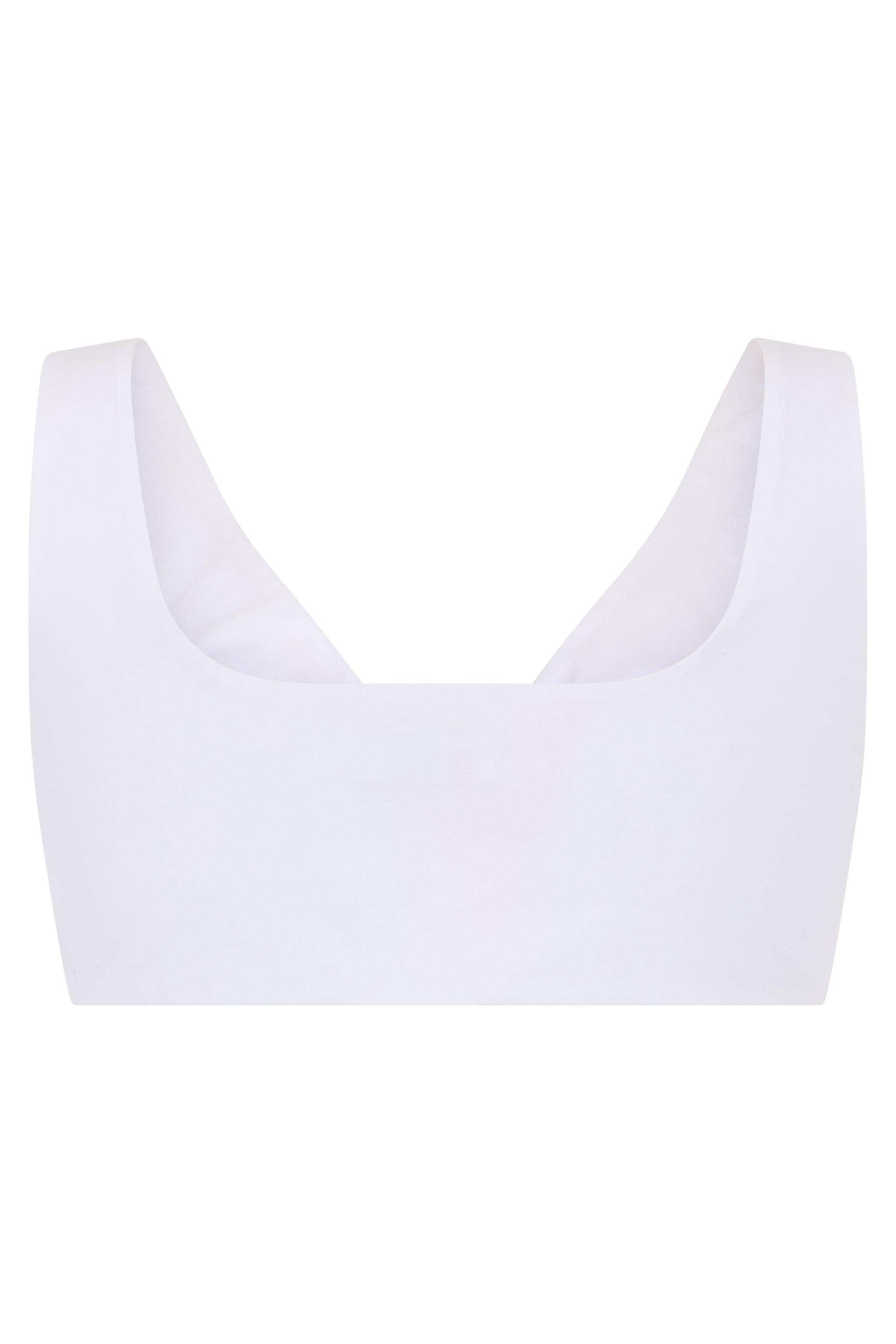 Short white top with elegant knot.