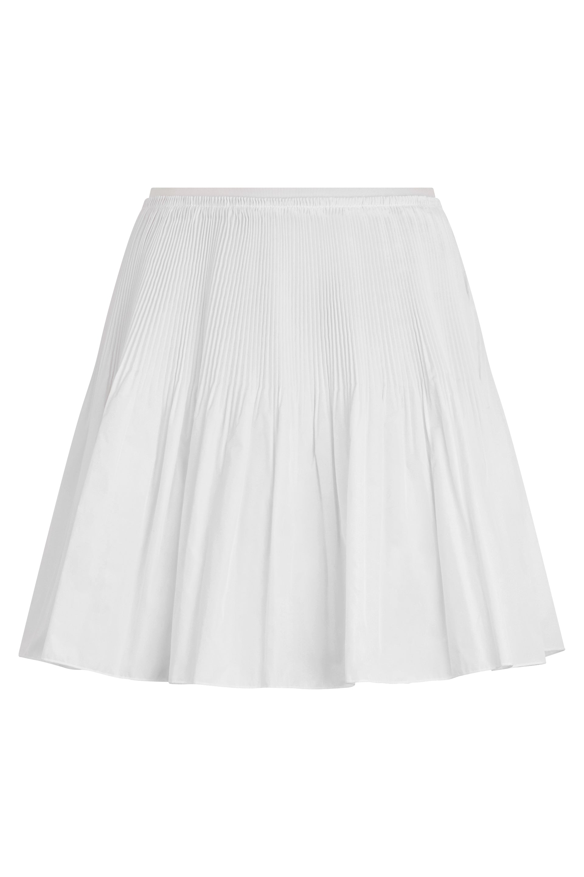Short white pleated skirt, casual and versatile
