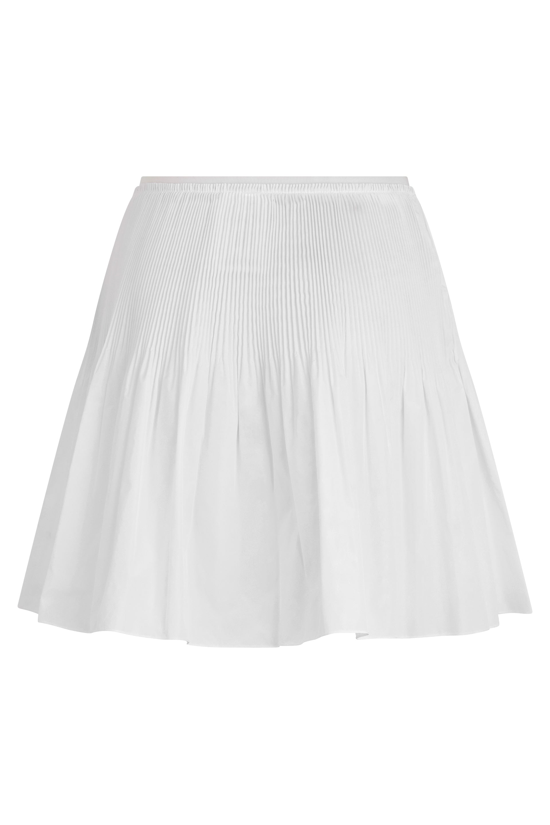 Short white pleated skirt, casual and versatile