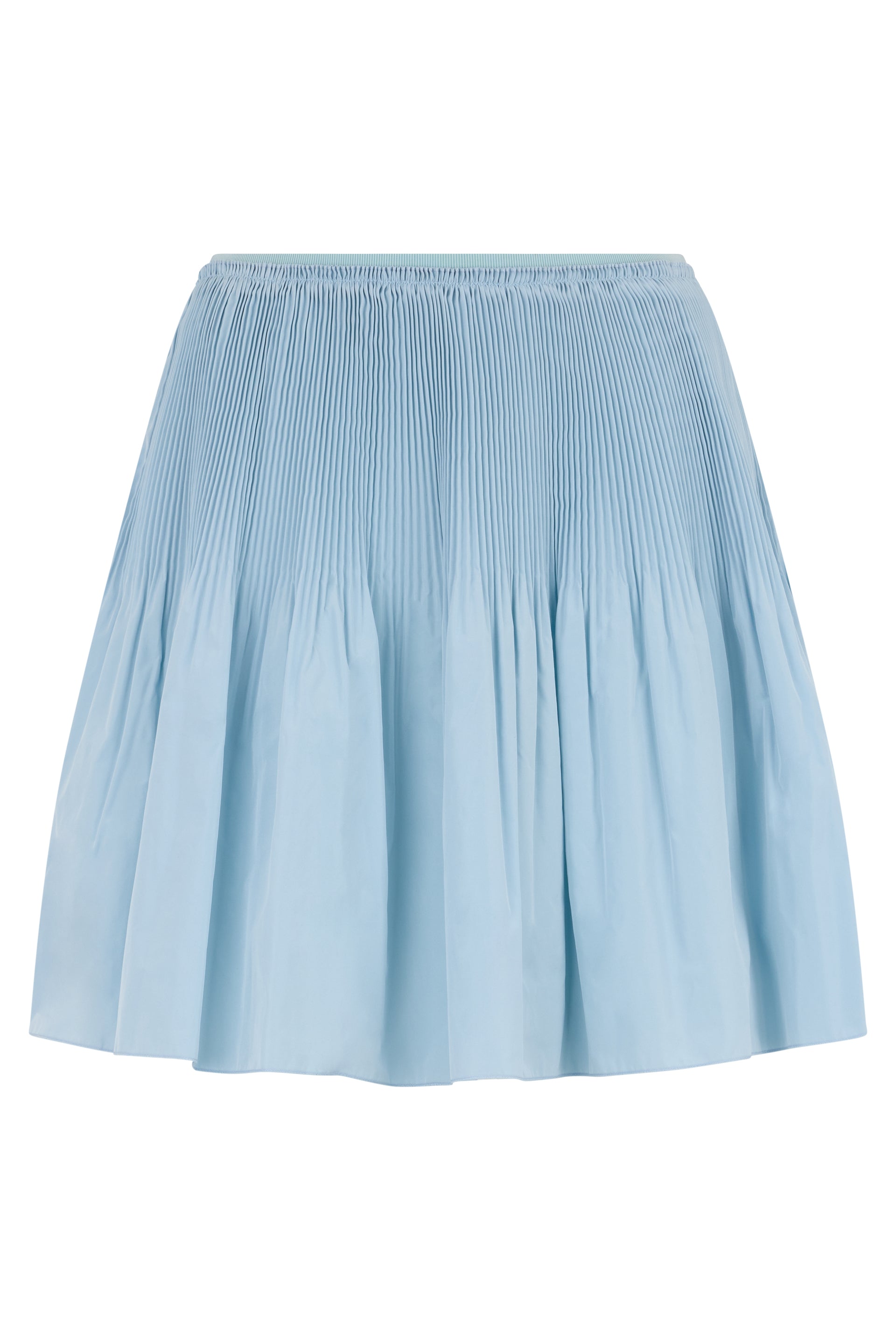 Pleated light blue skirt, romantic and elegant style