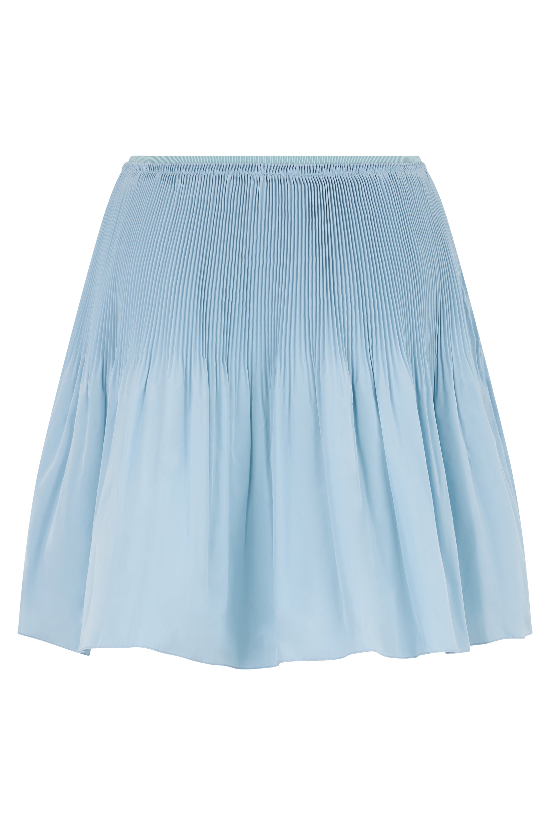 Pleated light blue skirt, romantic and elegant style