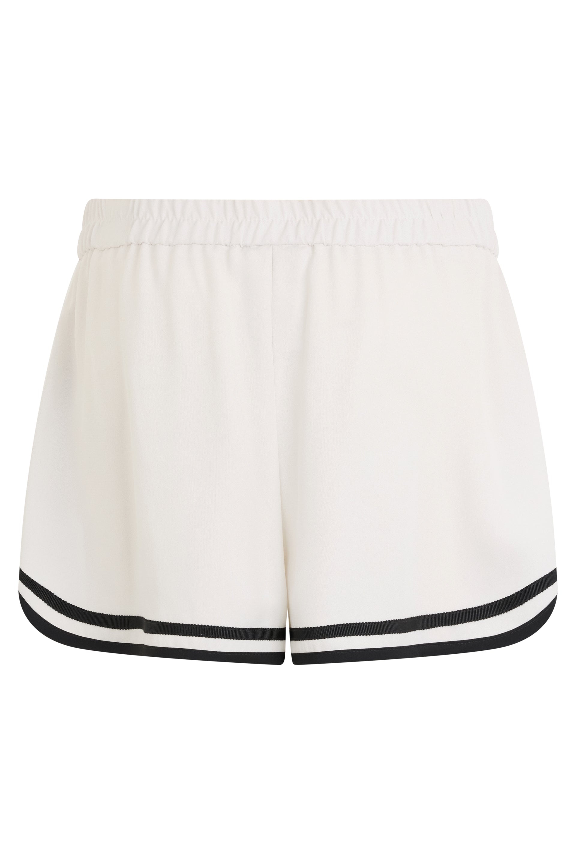 Light white summer shorts with an elastic waistband.