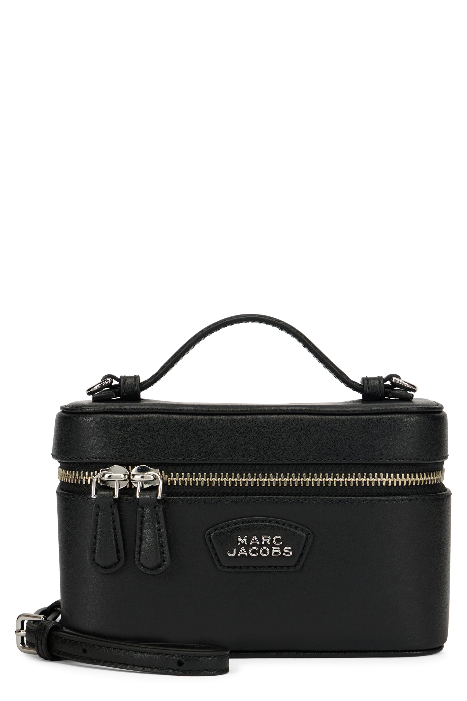 The Everyday Vanity Bag in black leather