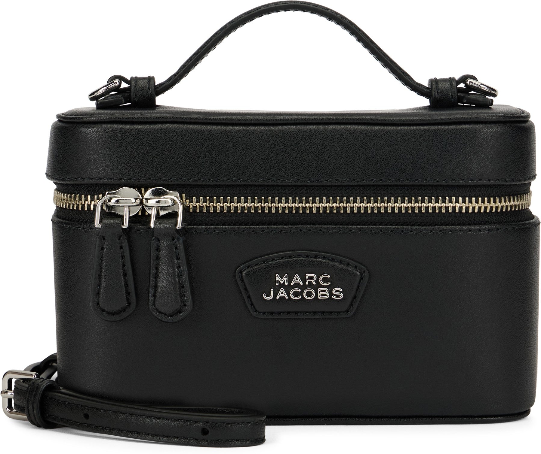 The Everyday Vanity Bag in black leather