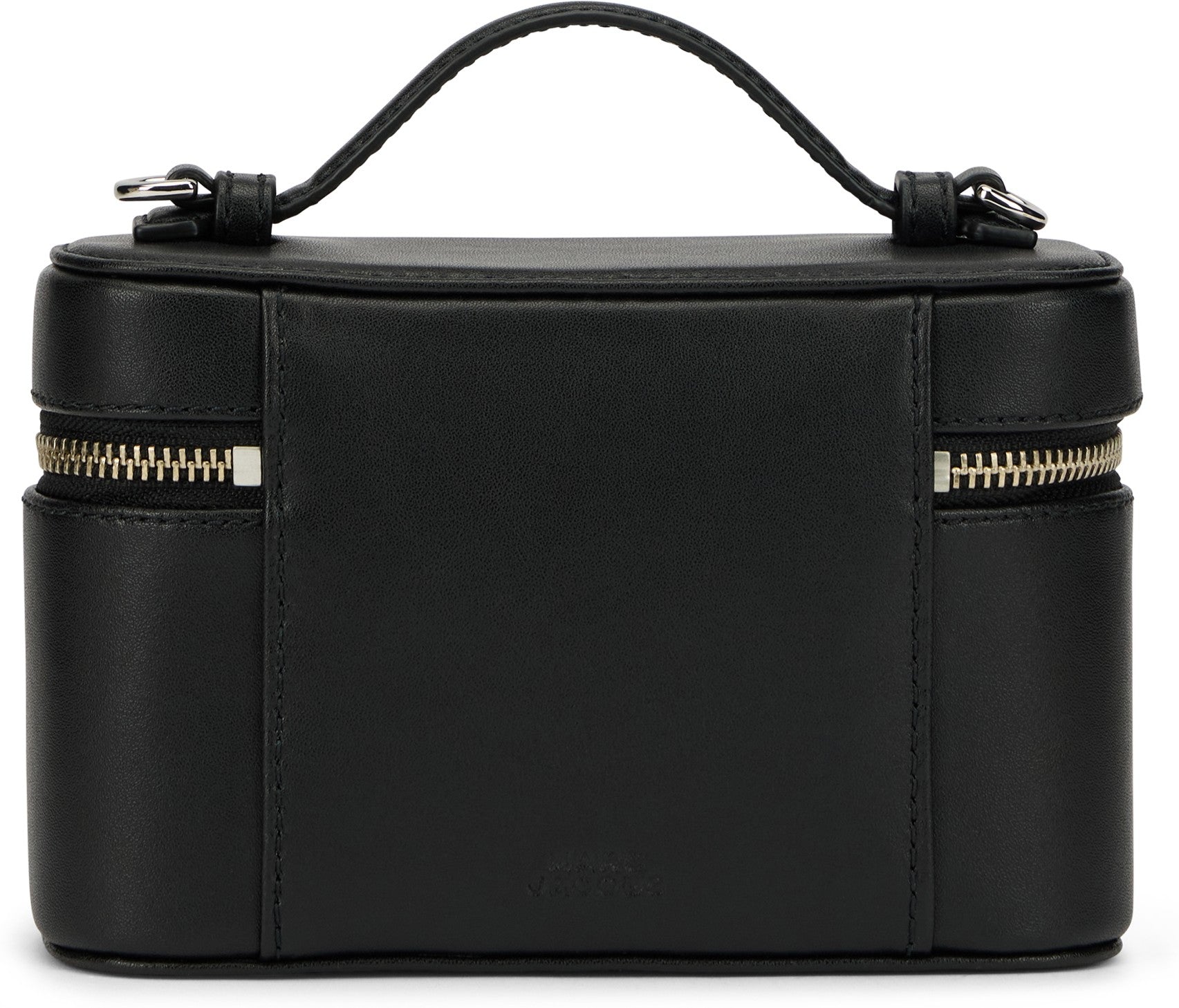 The Everyday Vanity Bag in black leather