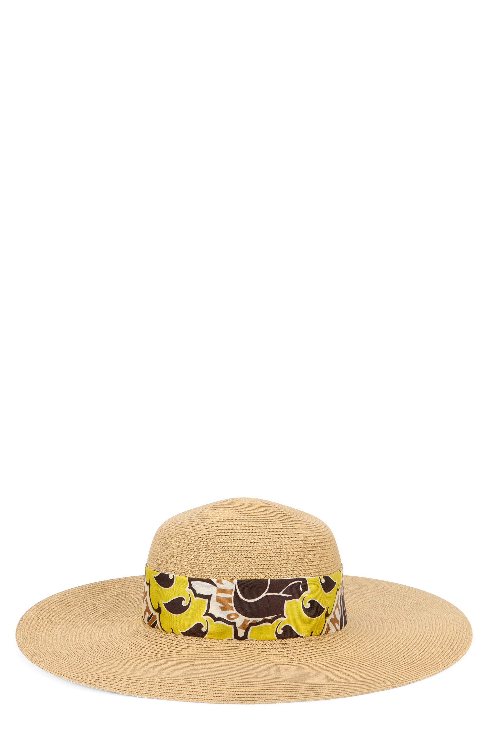 Elegant summer hat with a wide brim
