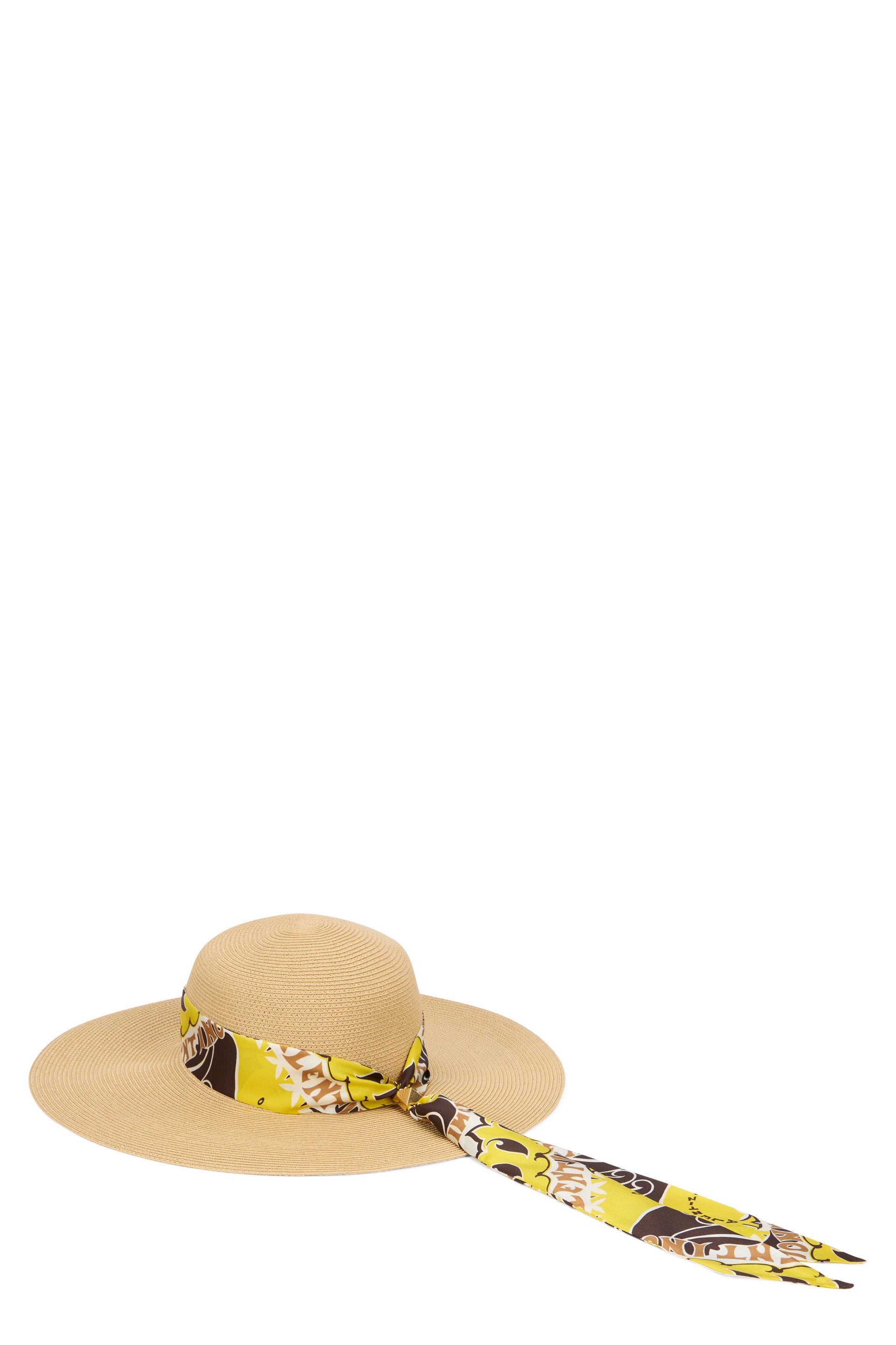 Elegant summer hat with a wide brim