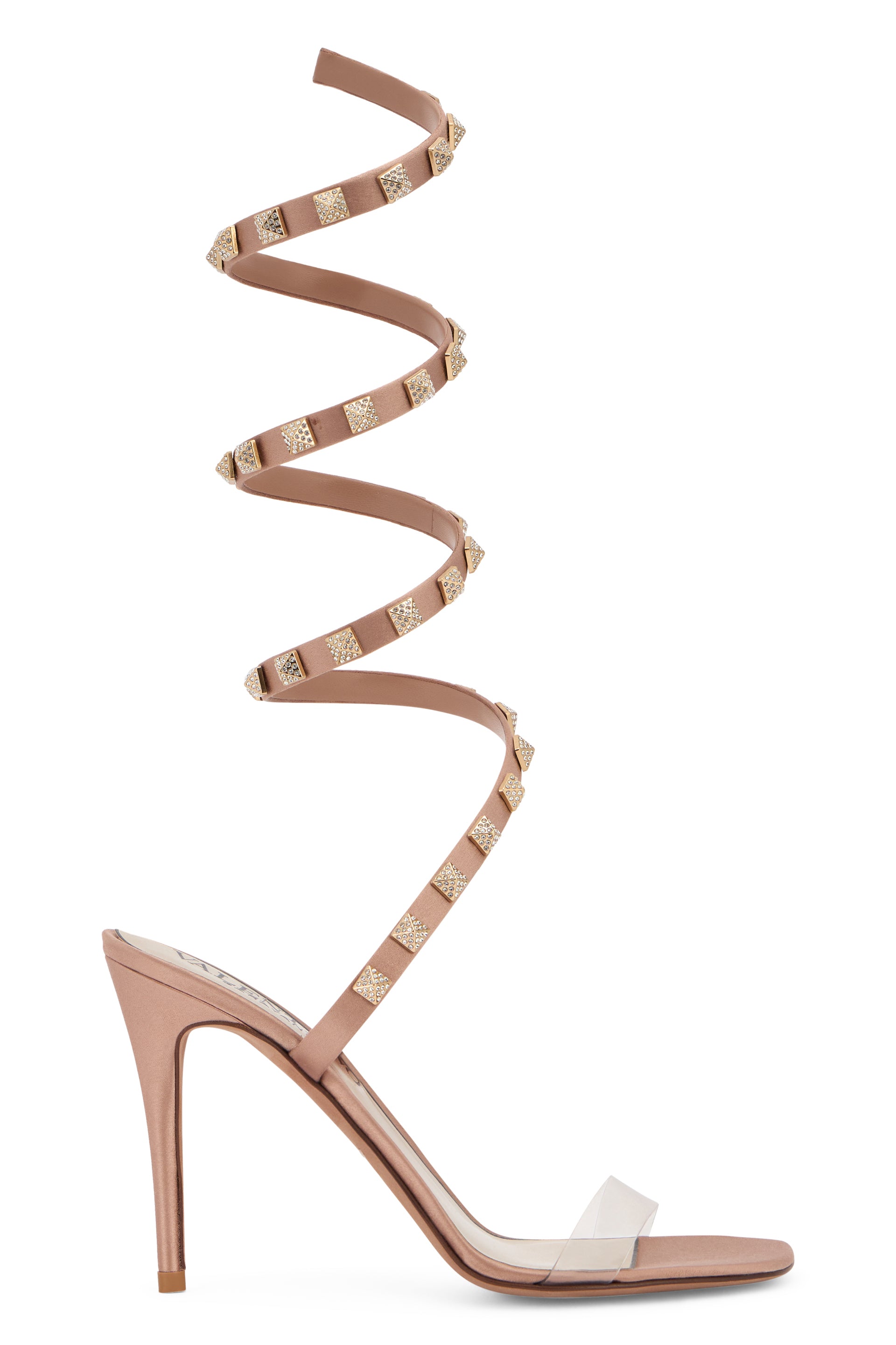 Elegant high-heeled shoe with spiral