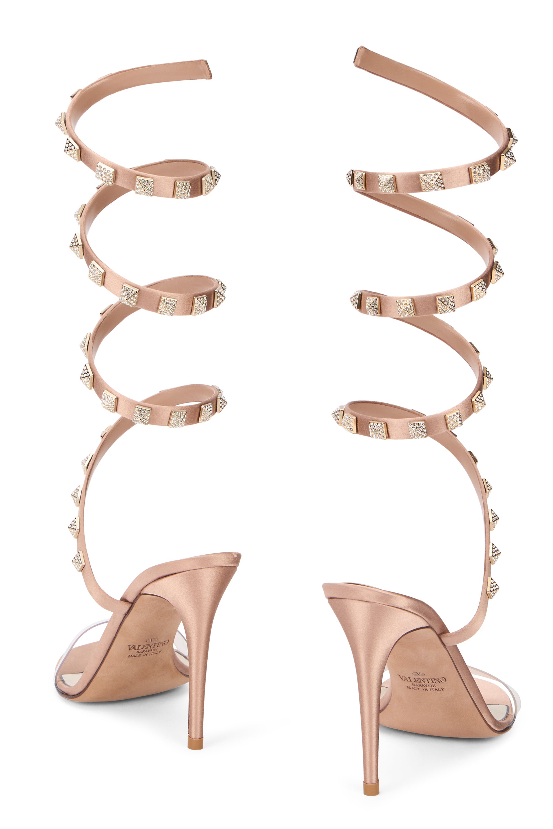 Elegant high-heeled shoe with spiral