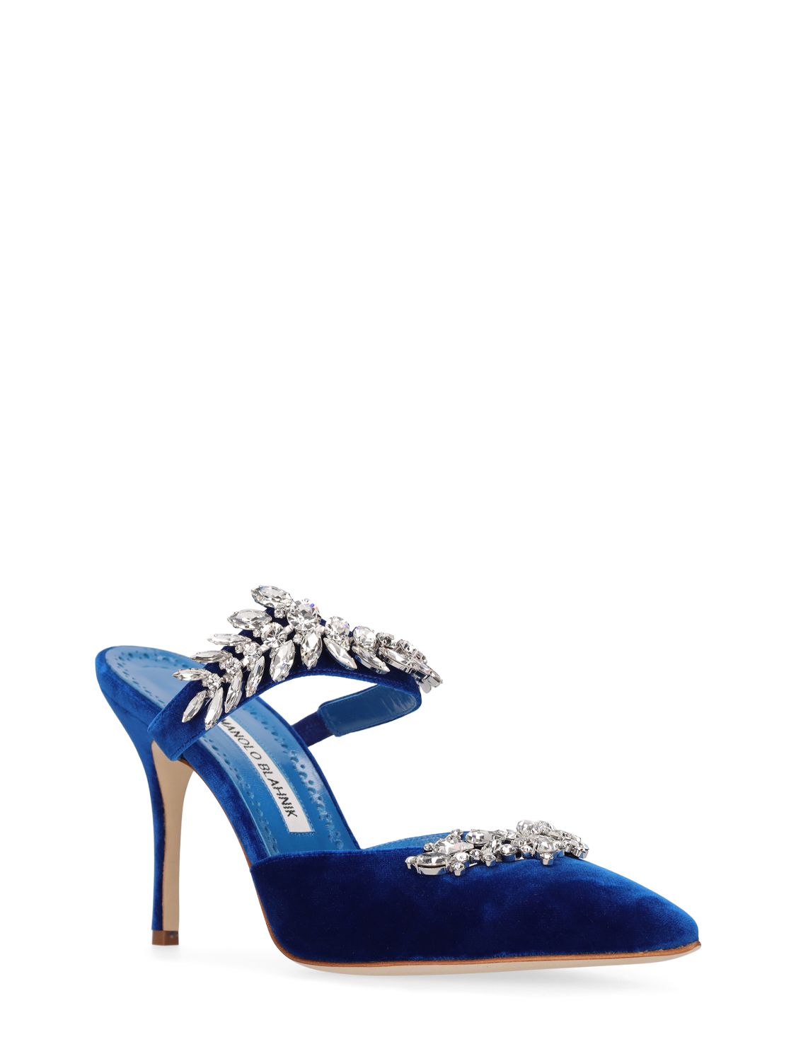 Elegant blue mules