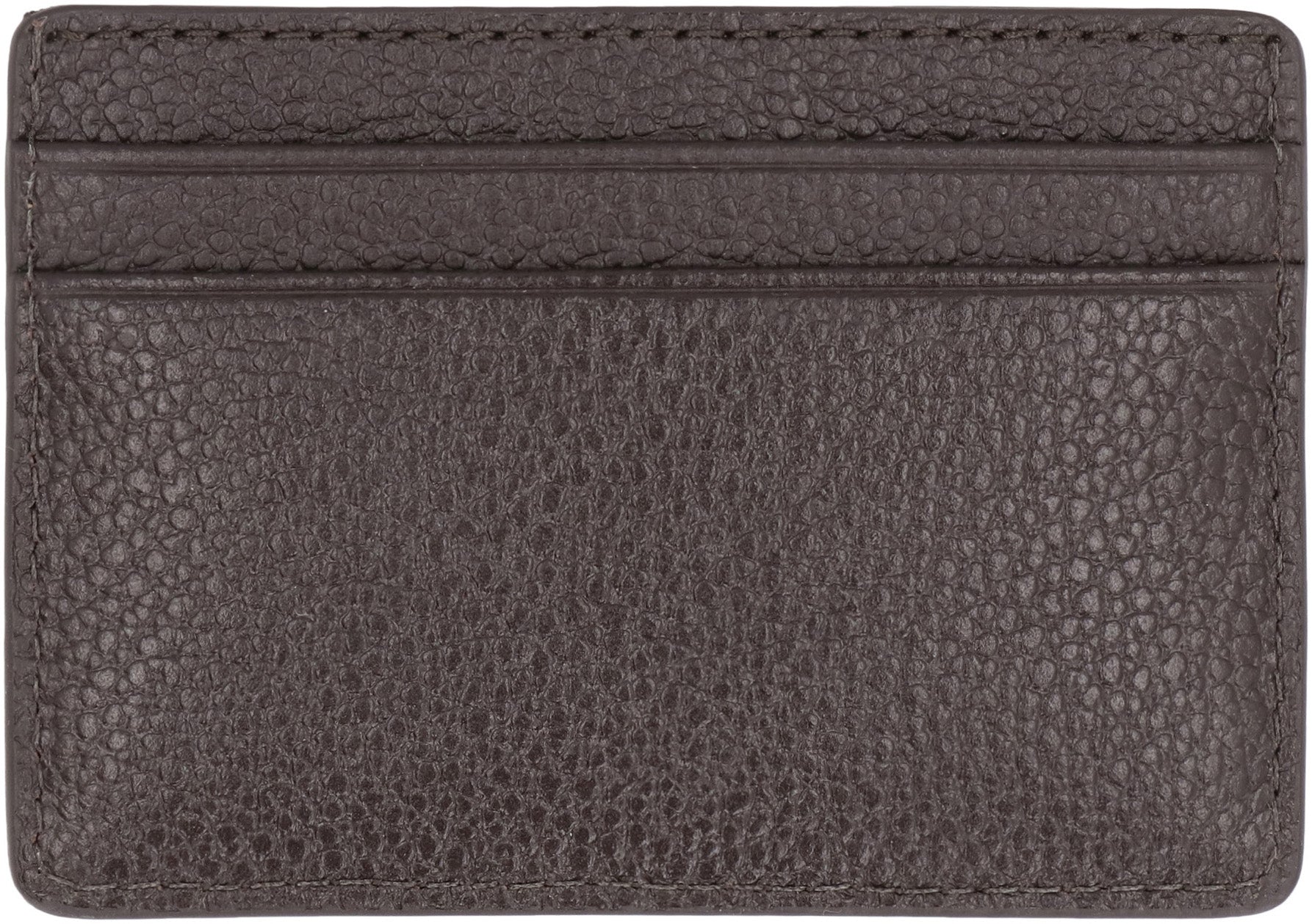 Logo detail leather card holder