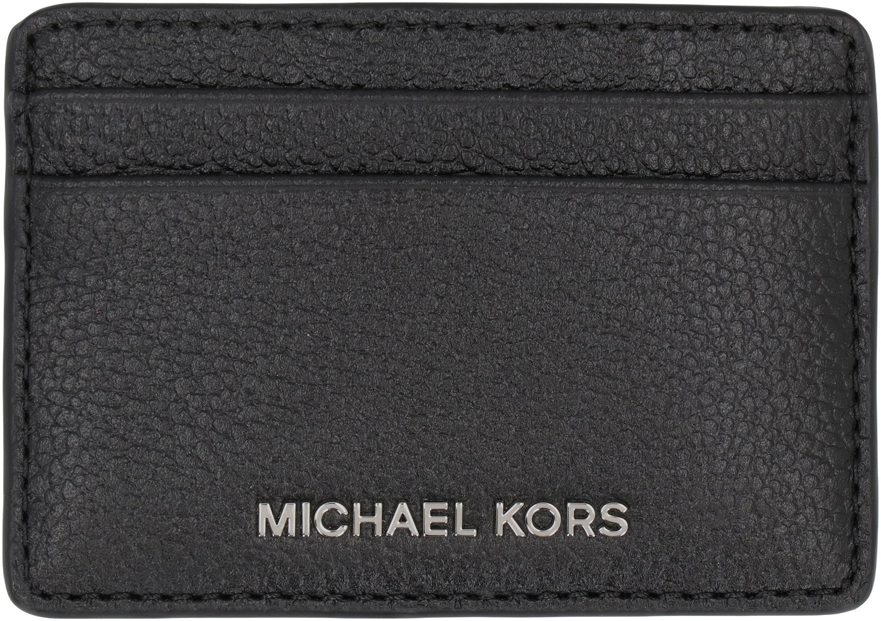 Pebbled calfskin card holder