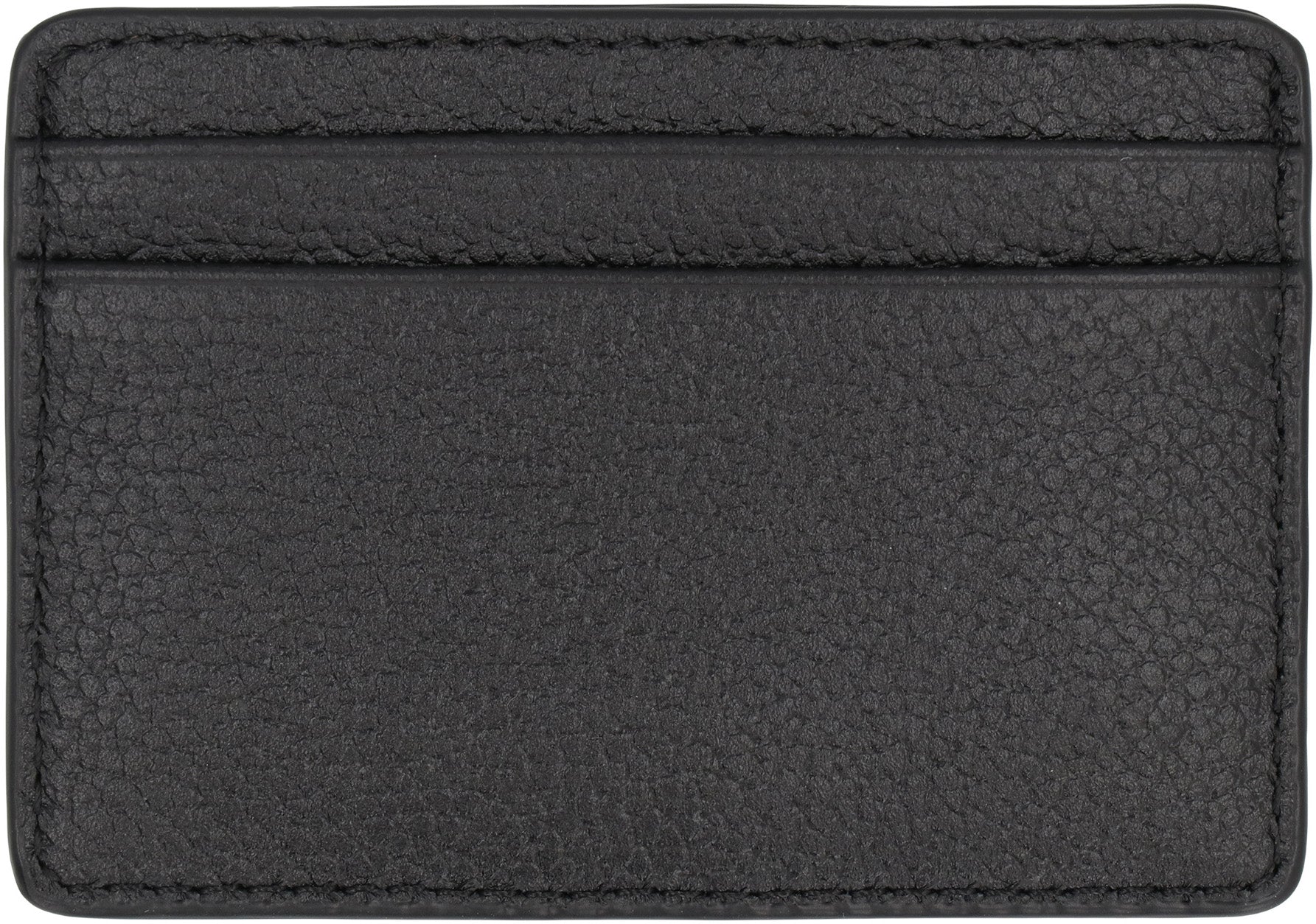 Pebbled calfskin card holder
