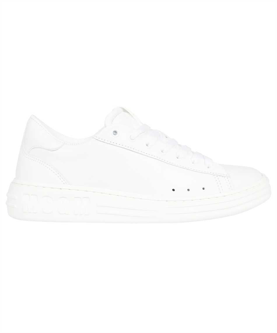 Logo detail leather sneakers