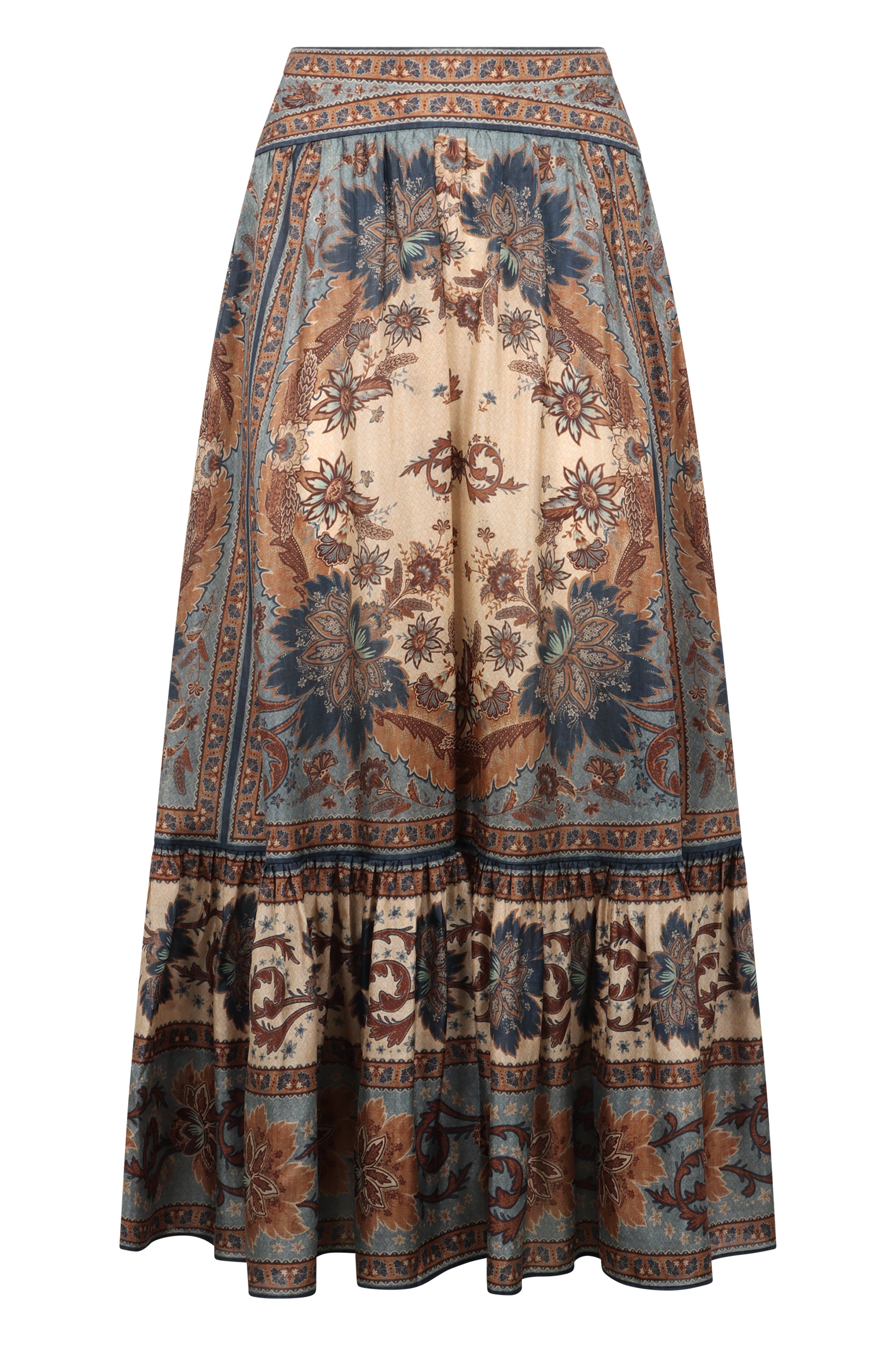Ascension printed silk skirt