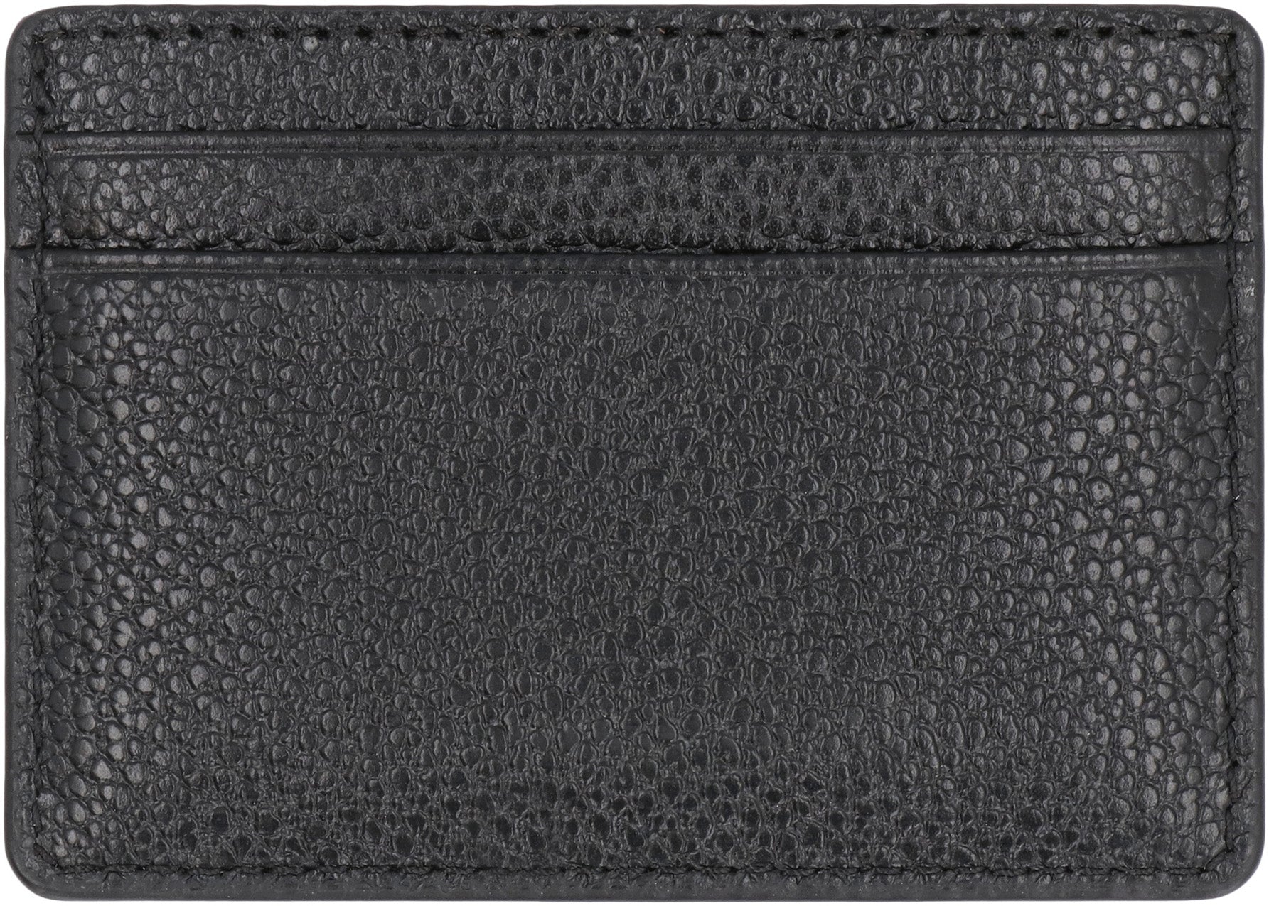 Pebbled calfskin card holder