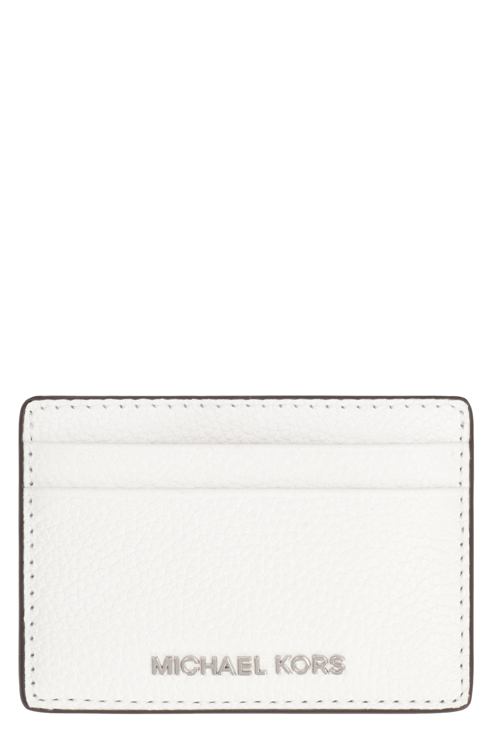 Pebbled calfskin card holder