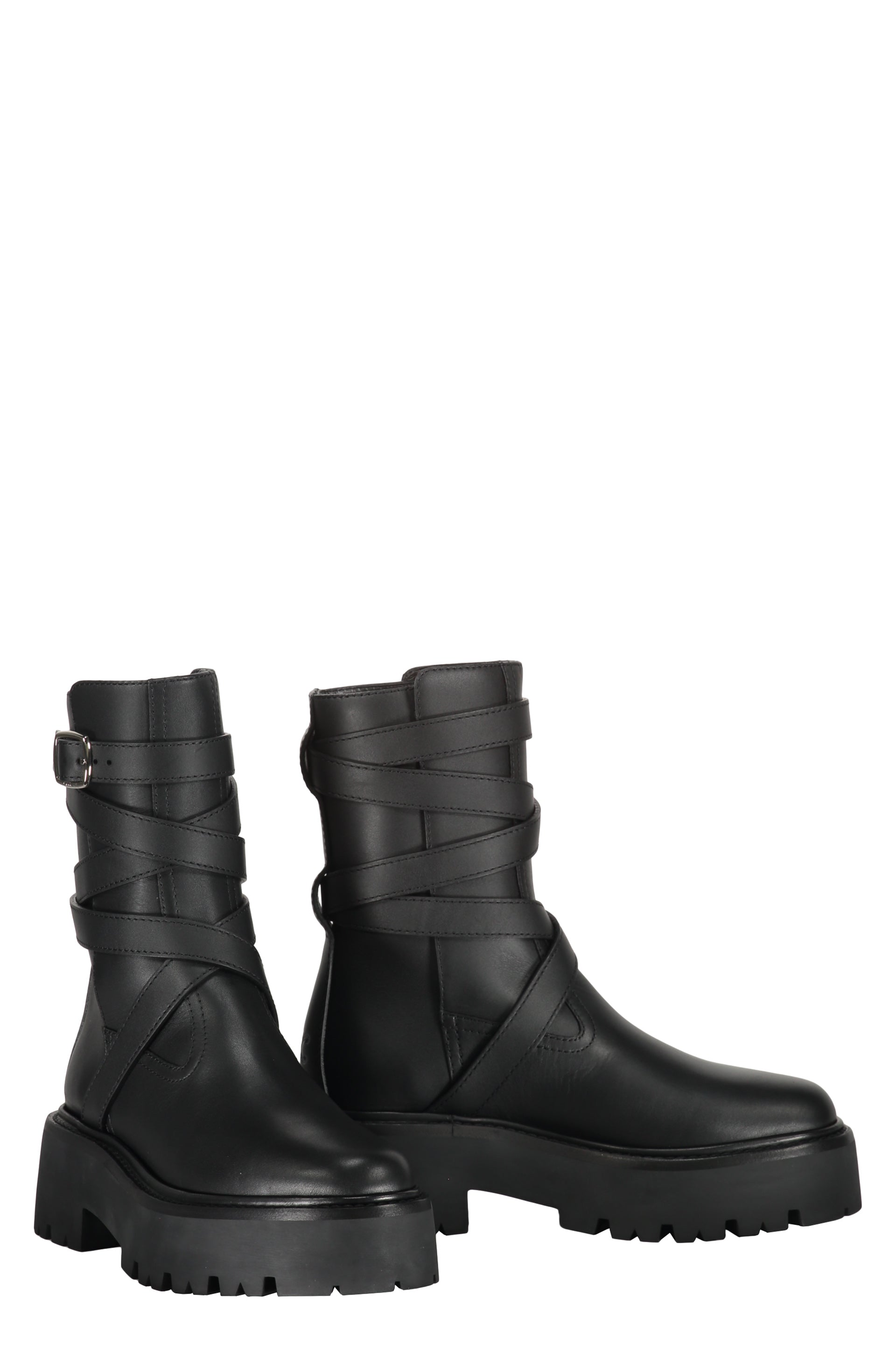 Leather ankle boots