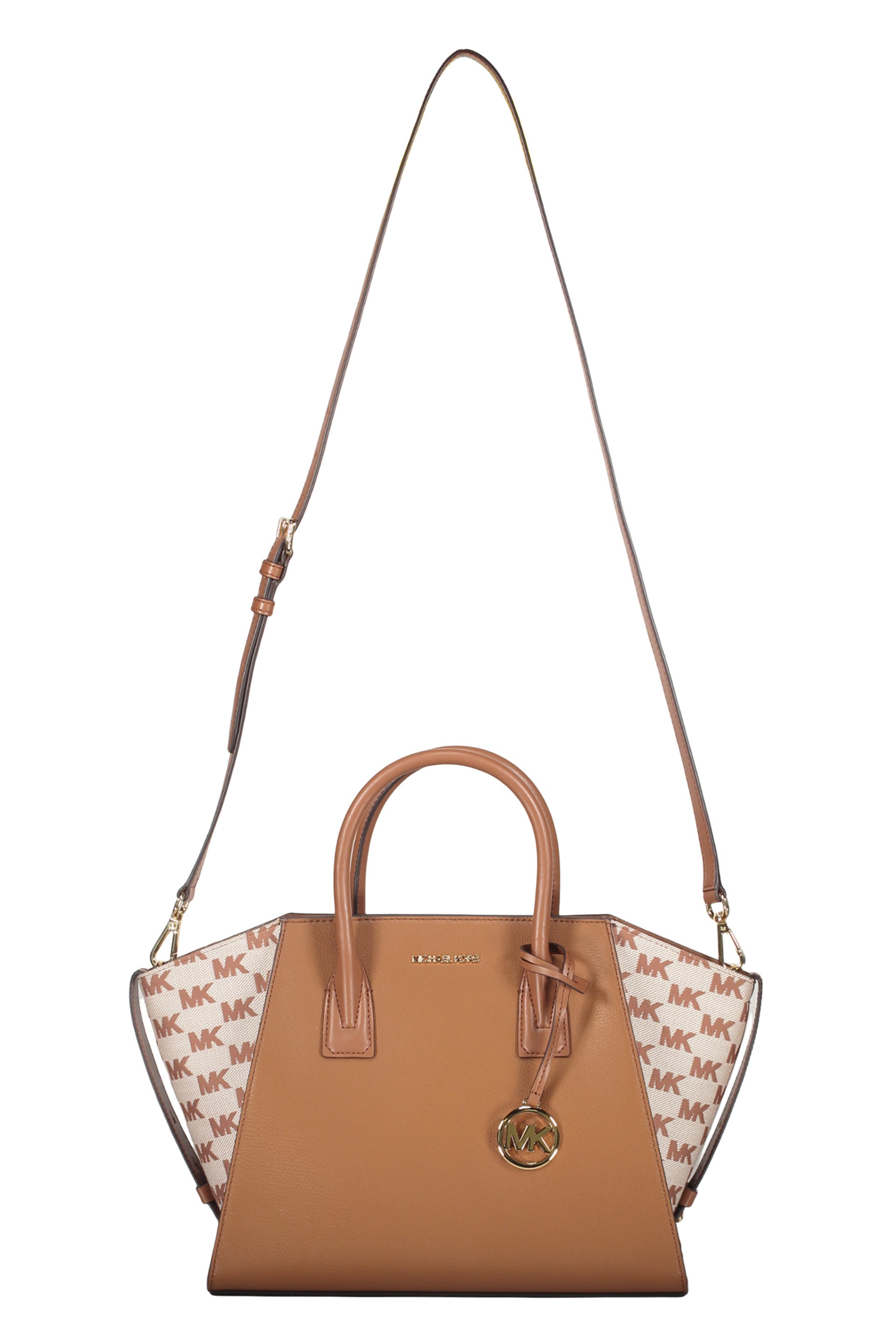 Leather and fabric bag