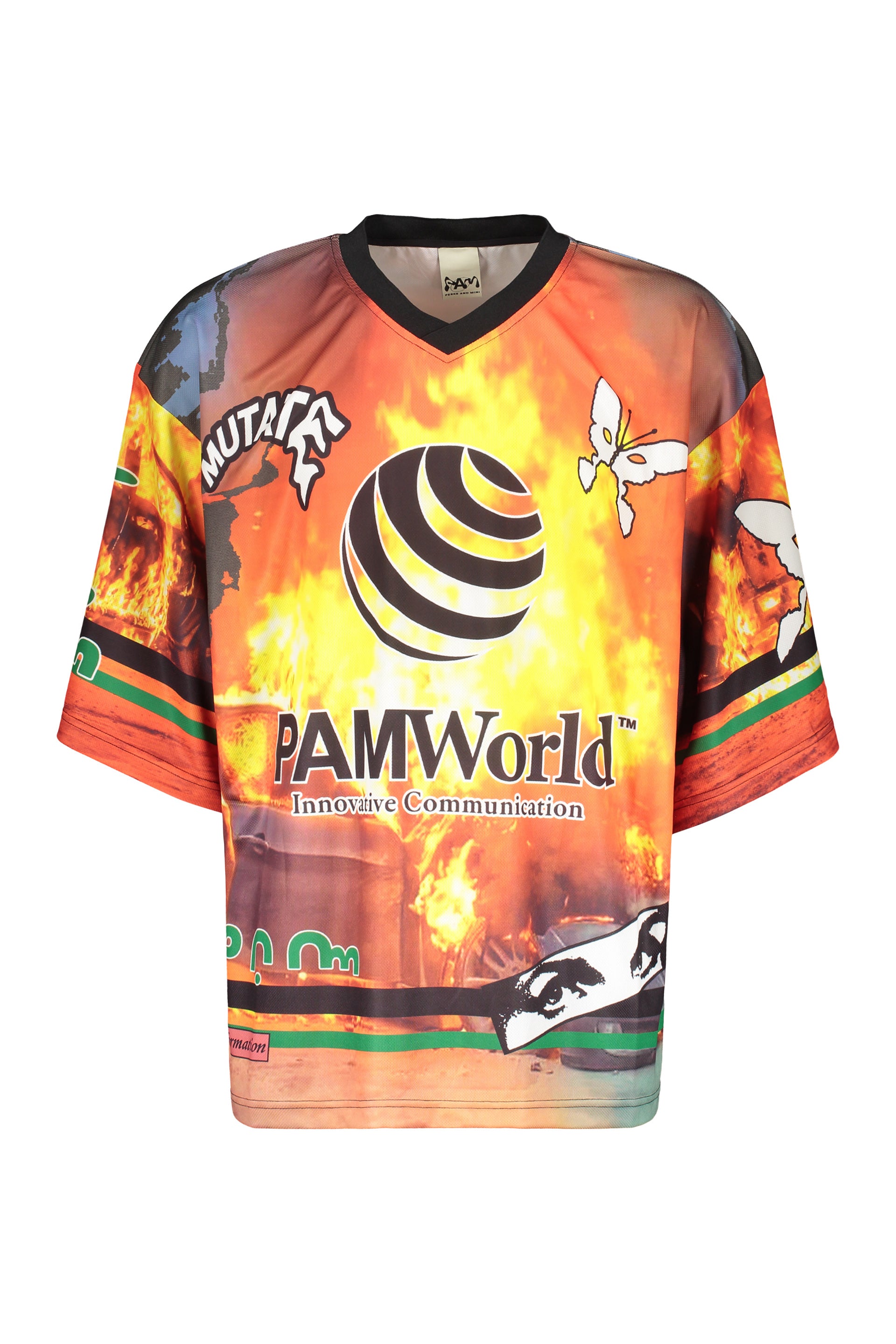 Technical fabric T-shirt with print